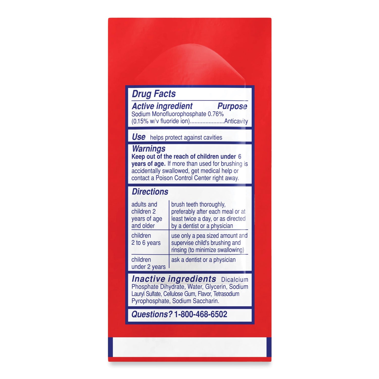 Colgate® Cavity Protection Toothpaste, Regular Flavor, 0.15 Oz Sachet, 1,000/carton