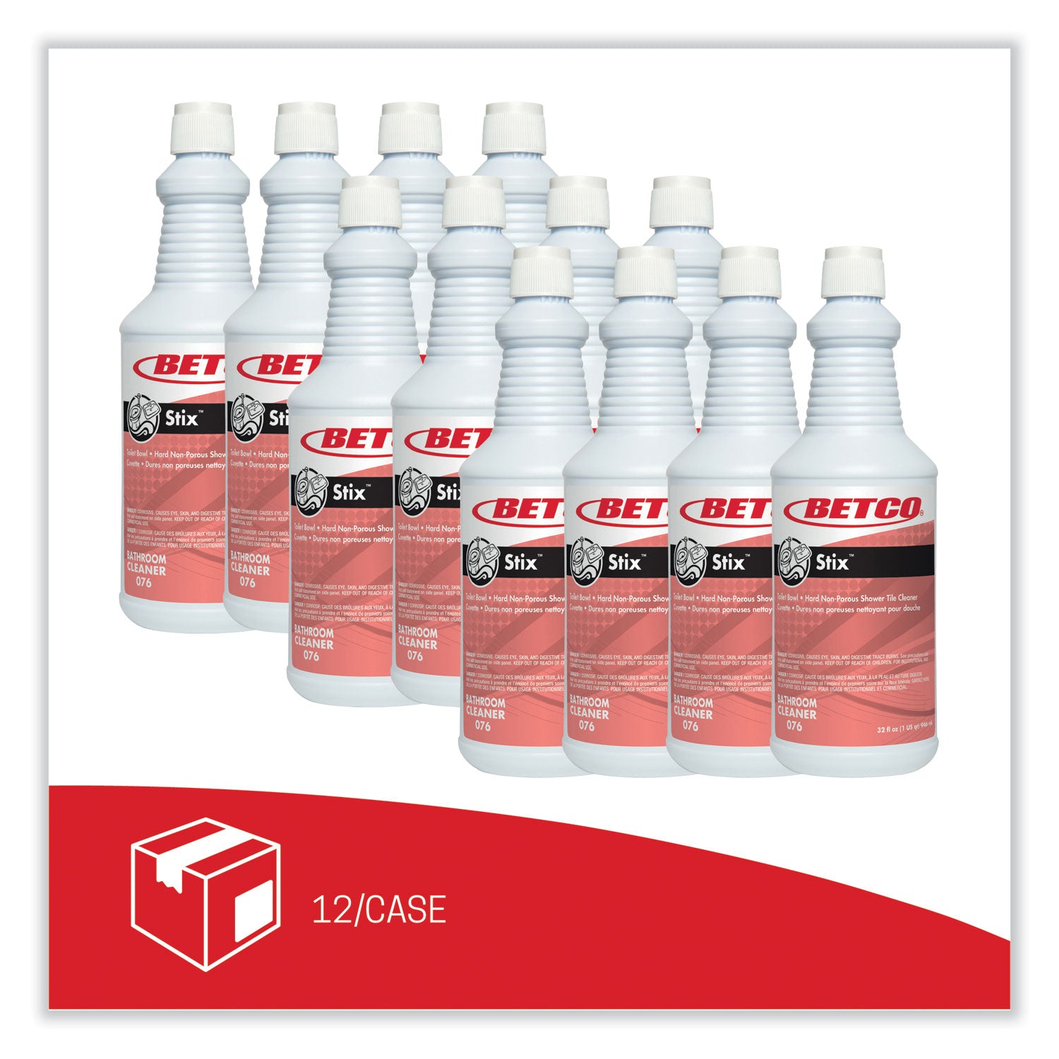 Betco® Stix Toilet Bowl Cleaner, Cherry Almond Scent, 32 Oz Bottle, 12/carton