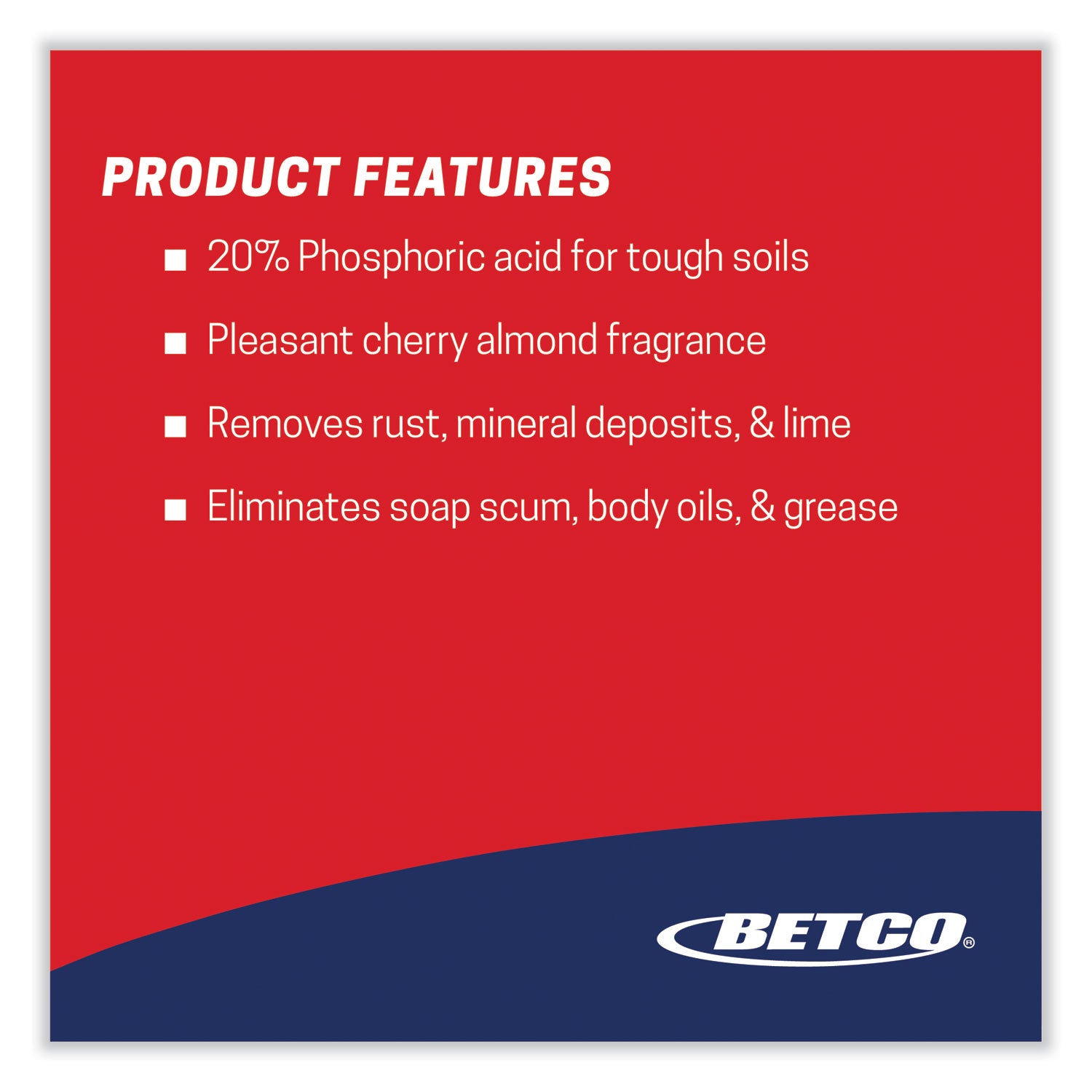 Betco® Stix Toilet Bowl Cleaner, Cherry Almond Scent, 32 Oz Bottle, 12/carton