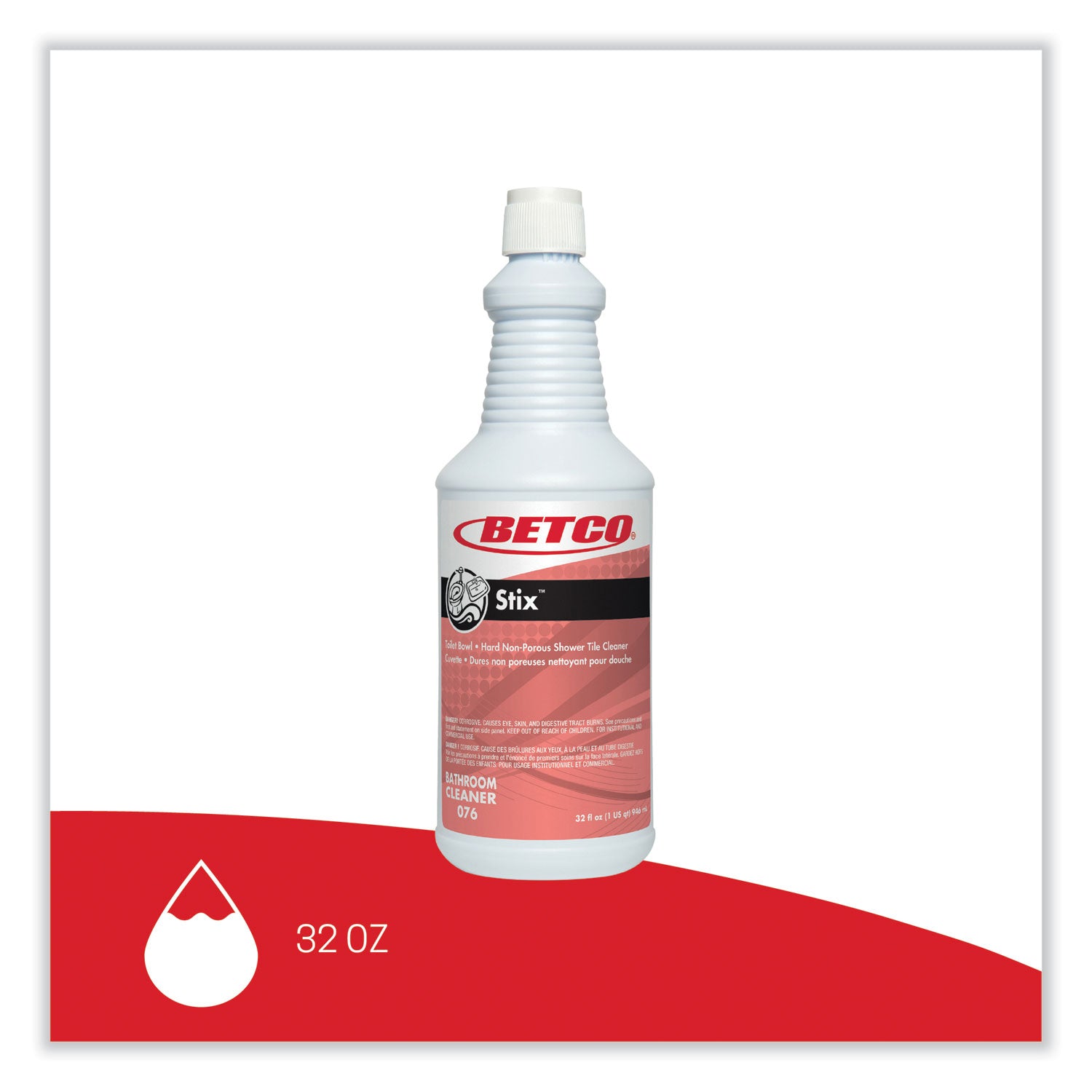 Betco® Stix Toilet Bowl Cleaner, Cherry Almond Scent, 32 Oz Bottle, 12/carton