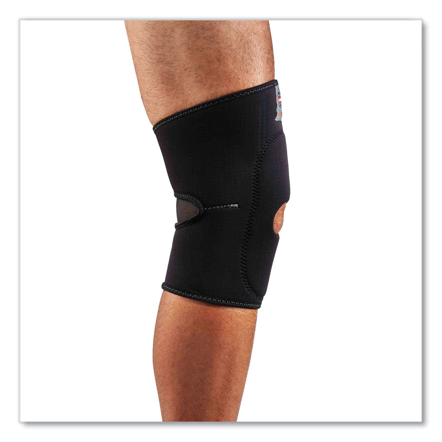 ergodyne® ProFlex 615 Open Patella Anterior Pad Knee Sleeve, Small, Black