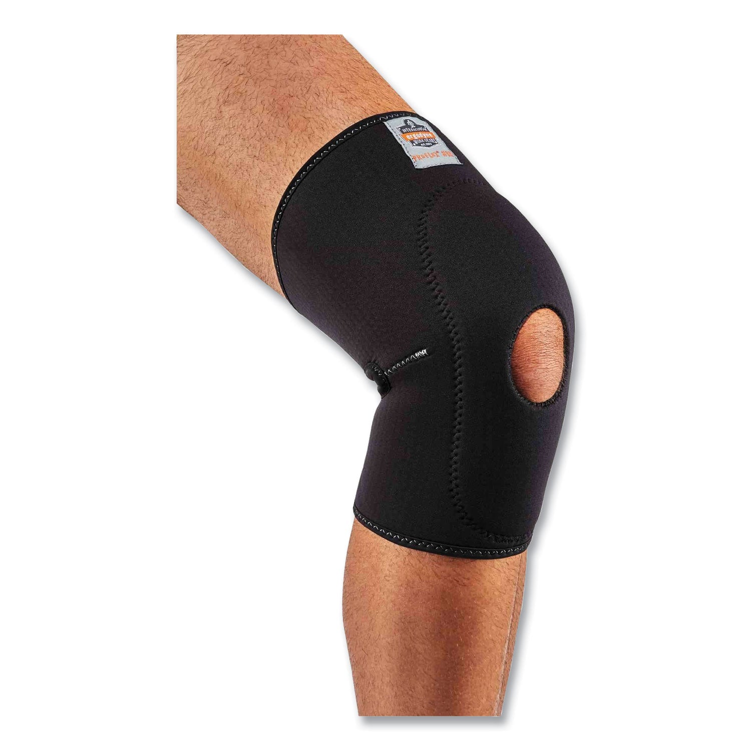 ergodyne® ProFlex 615 Open Patella Anterior Pad Knee Sleeve, Medium, Black
