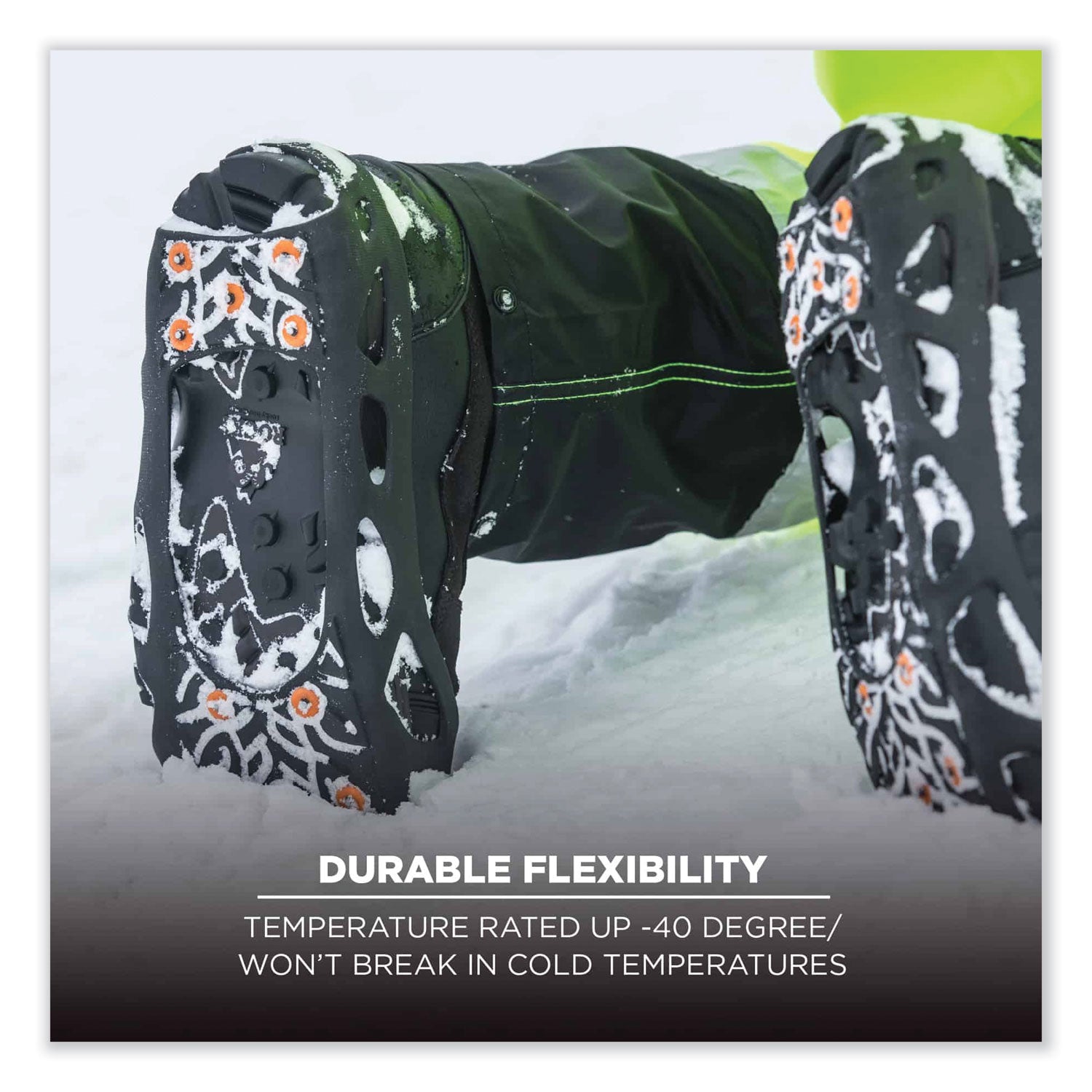 ergodyne® Trex 6304 One-Piece Step-In Full Coverage Ice Cleats, X-Large, Black, Pair