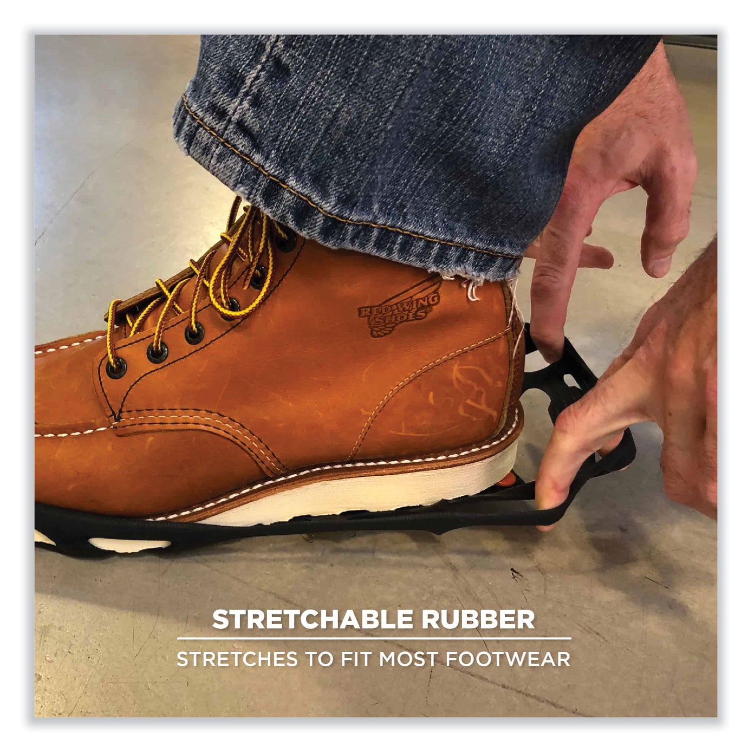 ergodyne® Trex 6304 One-Piece Step-In Full Coverage Ice Cleats, X-Large, Black, Pair