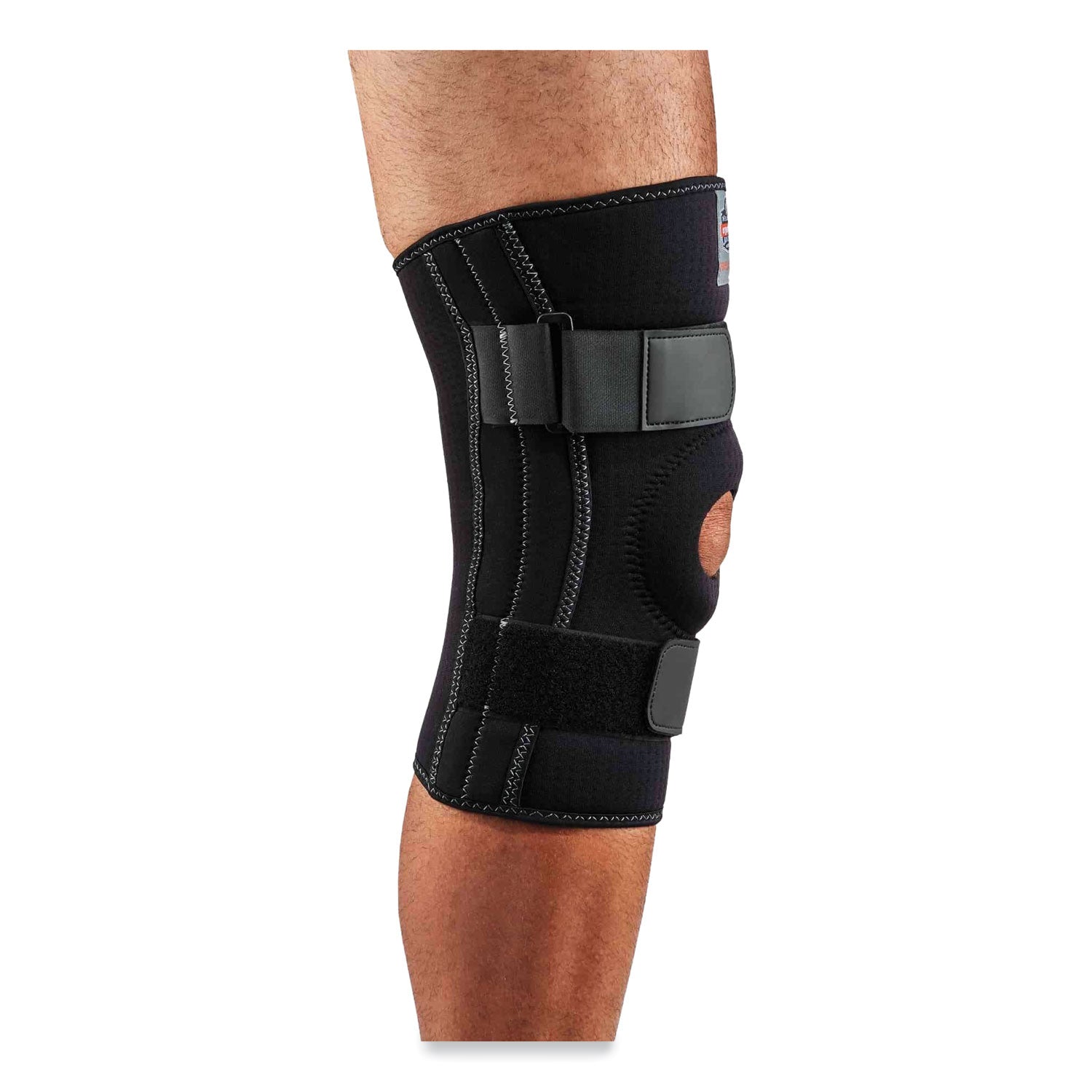 ergodyne® ProFlex 620 Open Patella Spiral Stays Knee Sleeve, Medium, Black