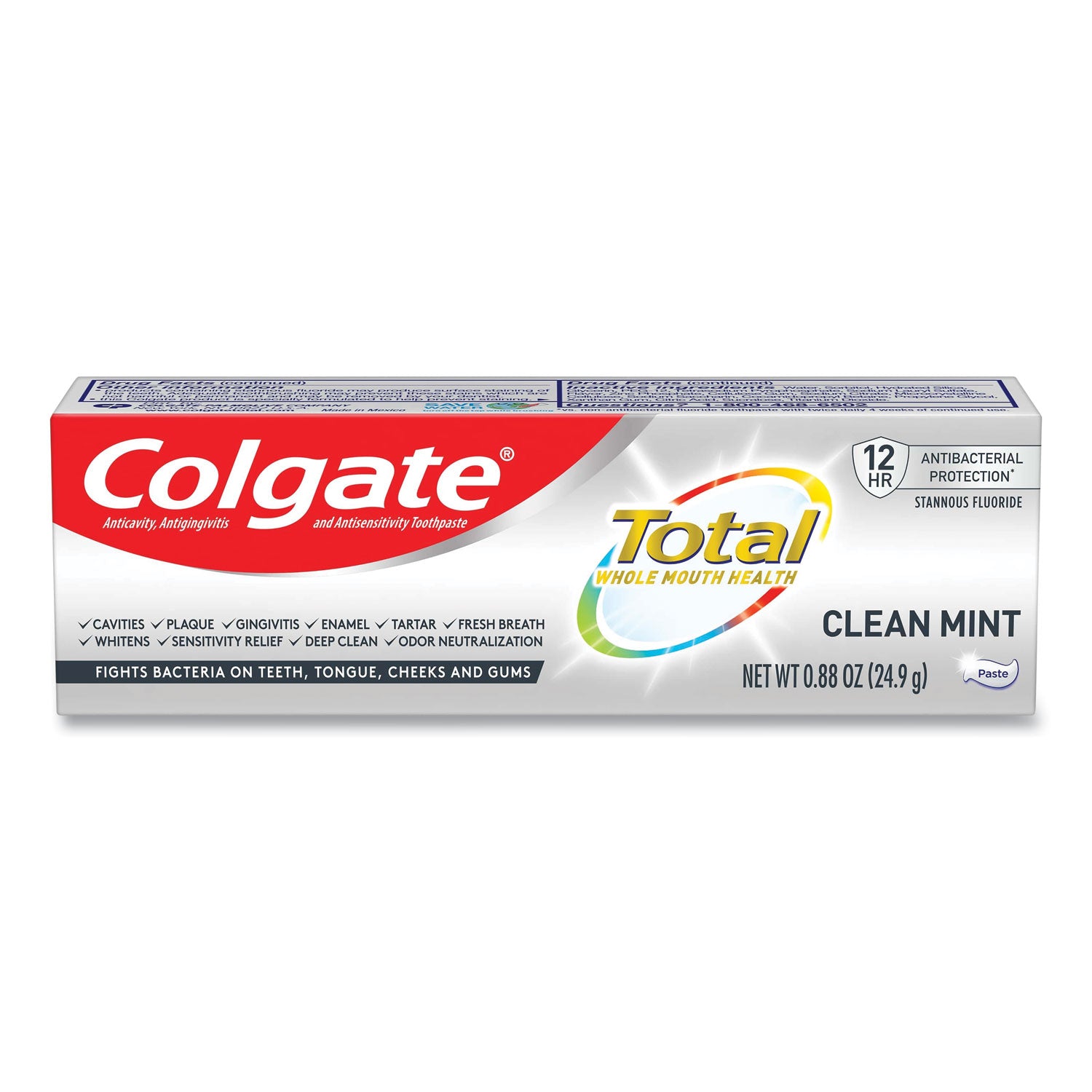 Colgate® Total Toothpaste, Coolmint, 0.88 Oz, 24/carton
