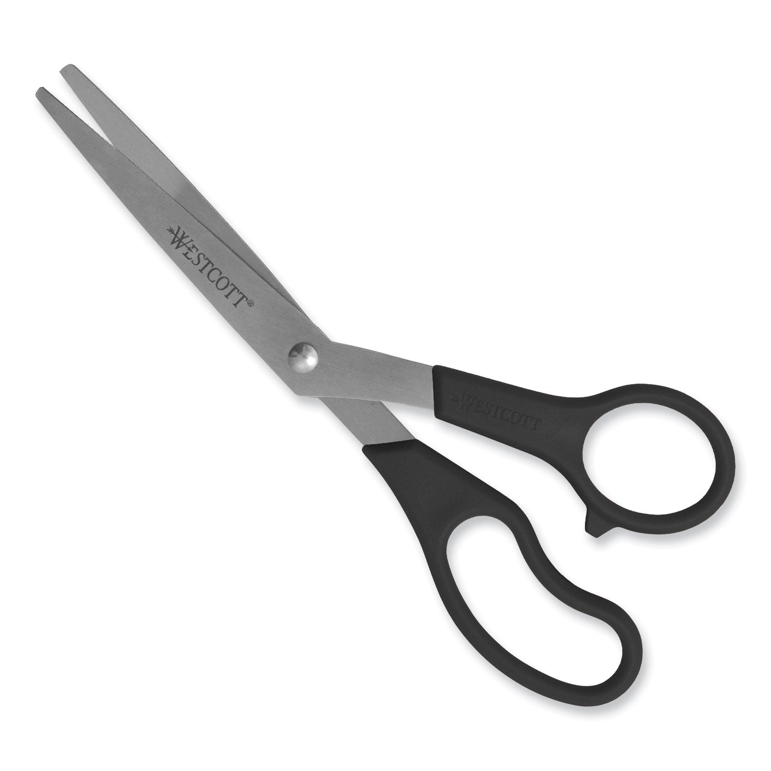 Westcott® Value Line Stainless Steel Shears Value Pack, 8" Long, 3.5" Cut Length, Crane-Style Black Handle, 3/Pack