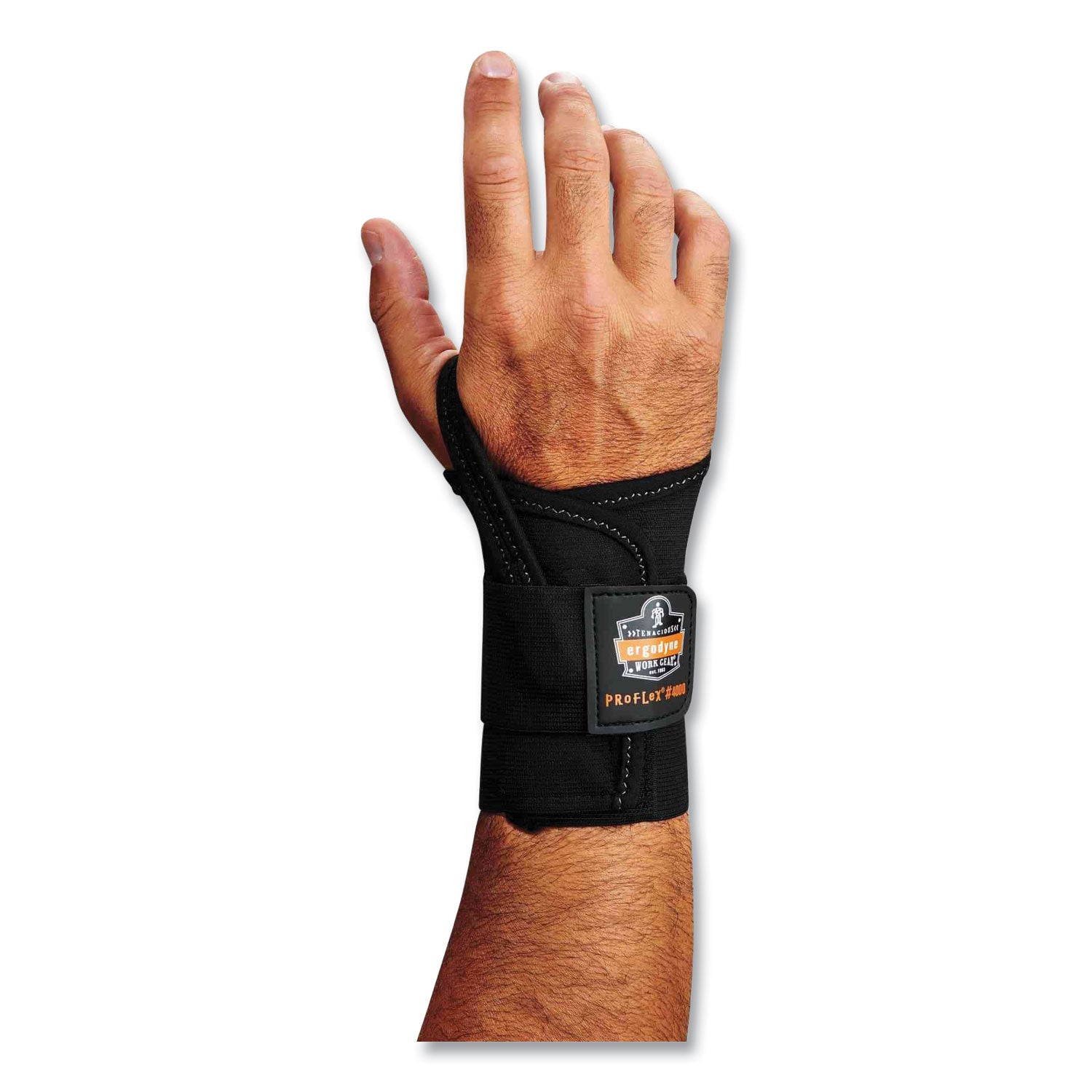 ergodyne® ProFlex 4000 Single Strap Wrist Support, Small, Fits Left Hand, Black