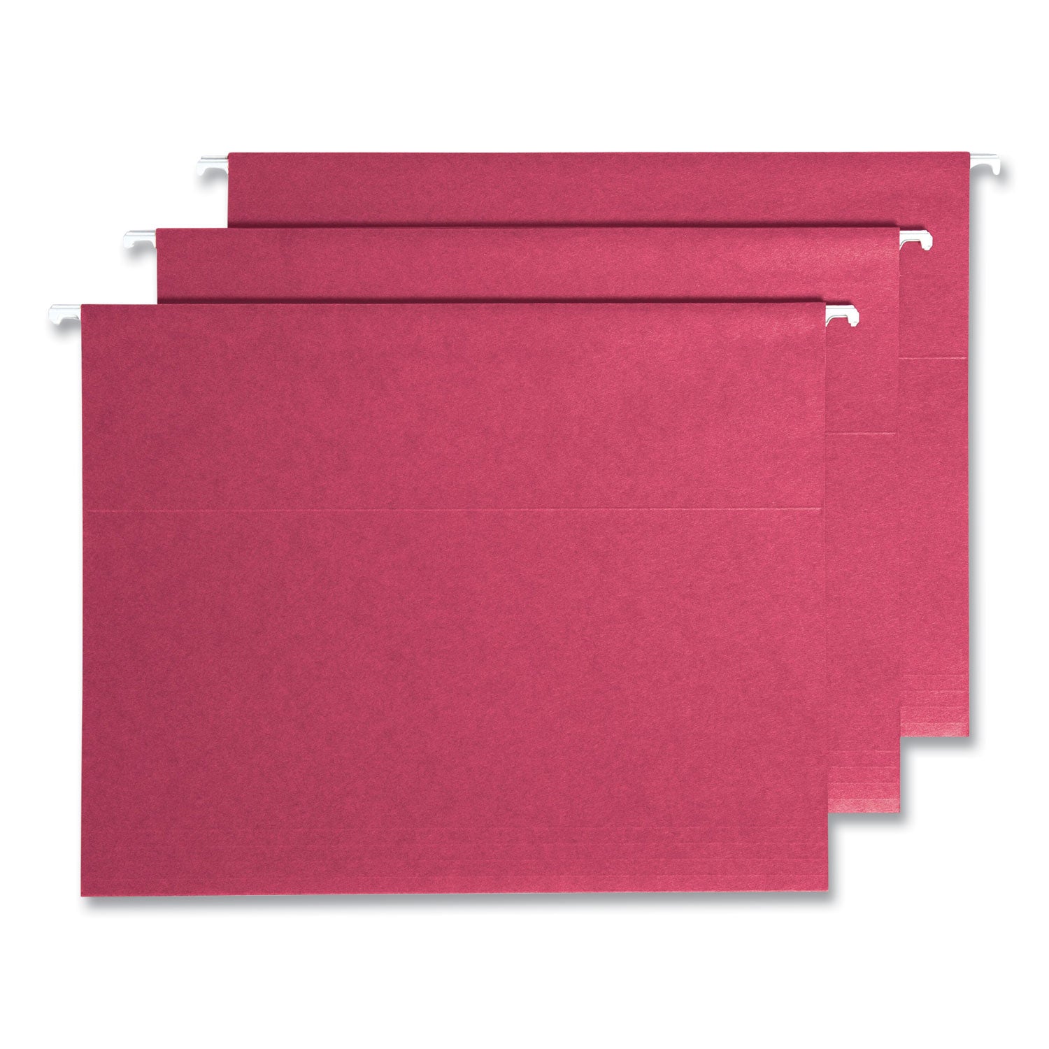Smead Colored Hanging File Folders with ProTab Kit, Letter Size, 1/3-Cut, Red