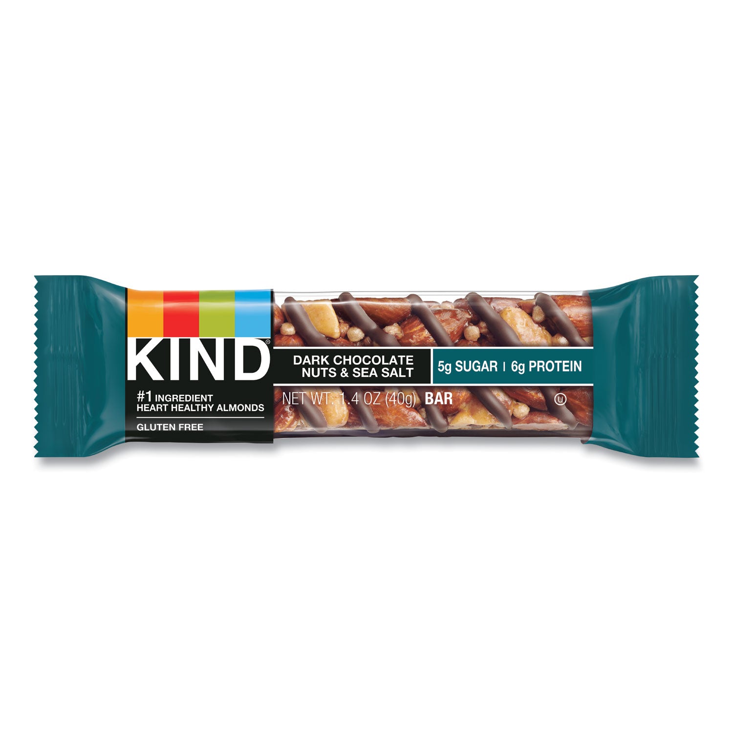 KIND Nuts And Spices Bar, Dark Chocolate Nuts And Sea Salt, 1.4 Oz, 12/box