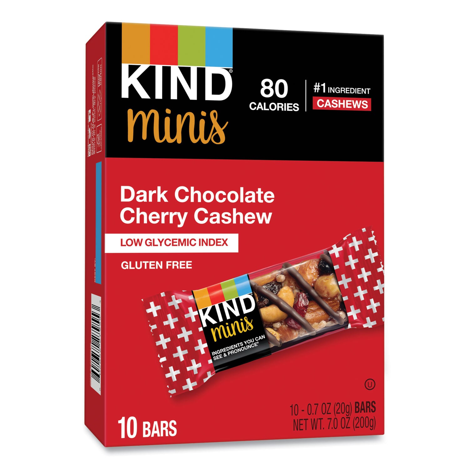 KIND Minis, Dark Chocolate Cherry Cashew, 0.7 Oz, 10/pack