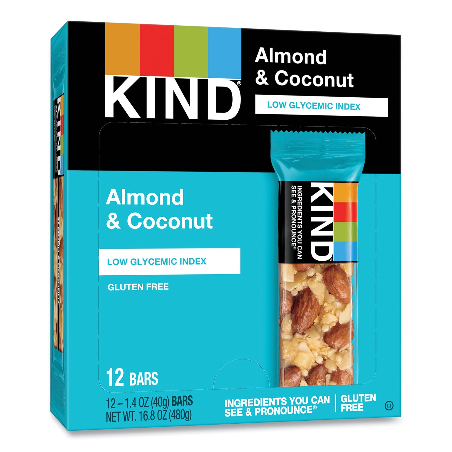 KIND Fruit And Nut Bars, Almond And Coconut, 1.4 Oz, 12/box