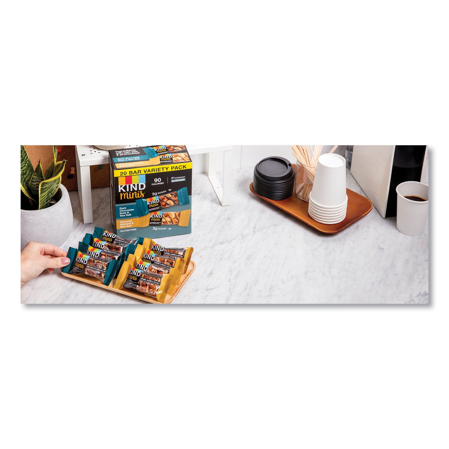 KIND Minis, Dark Chocolate Nuts And Sea Salt/caramel Almond And Sea Salt, 0.7 Oz, 20/pack