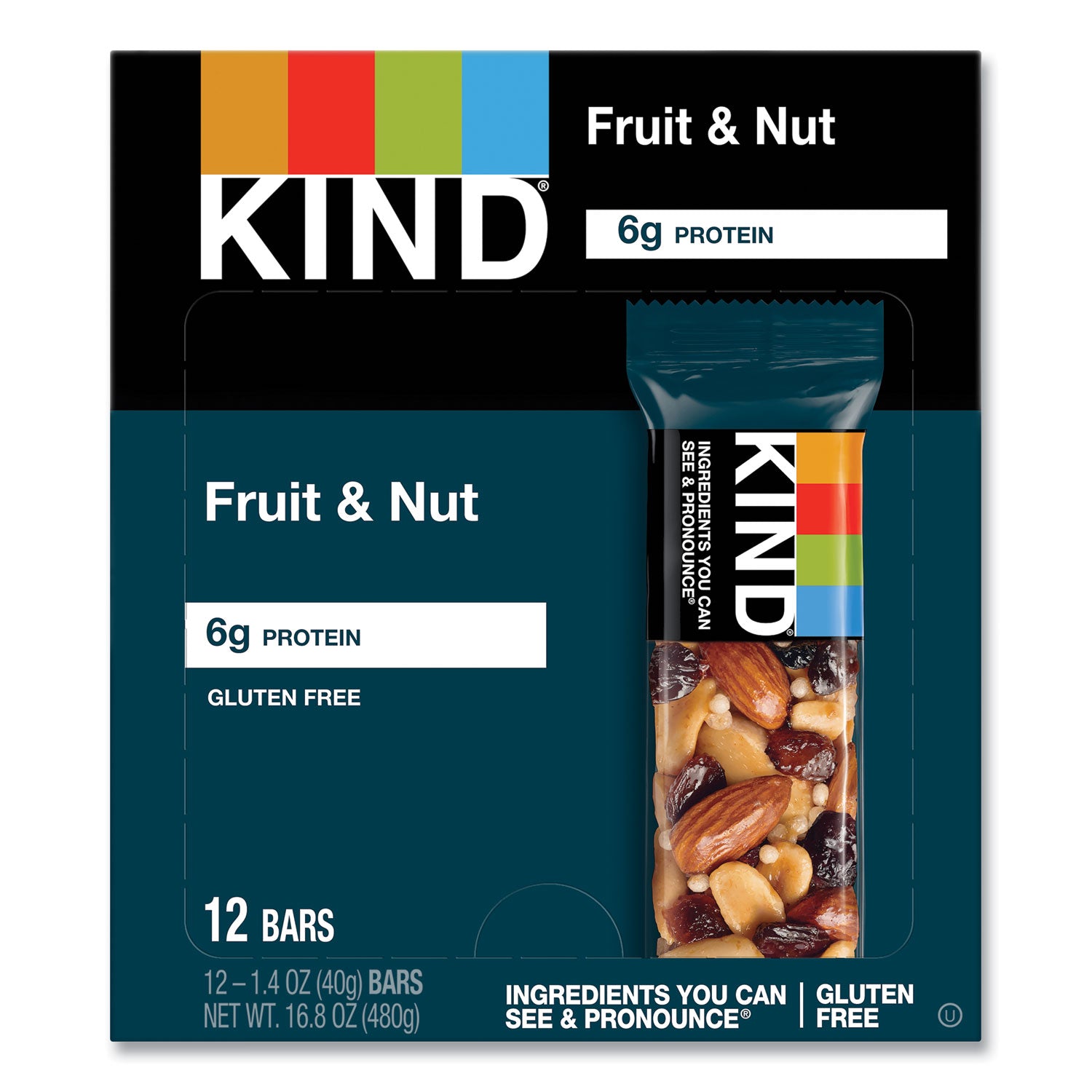 Fruit and Nut Bars, Fruit and Nut Delight, 1.4 oz, 12/Box