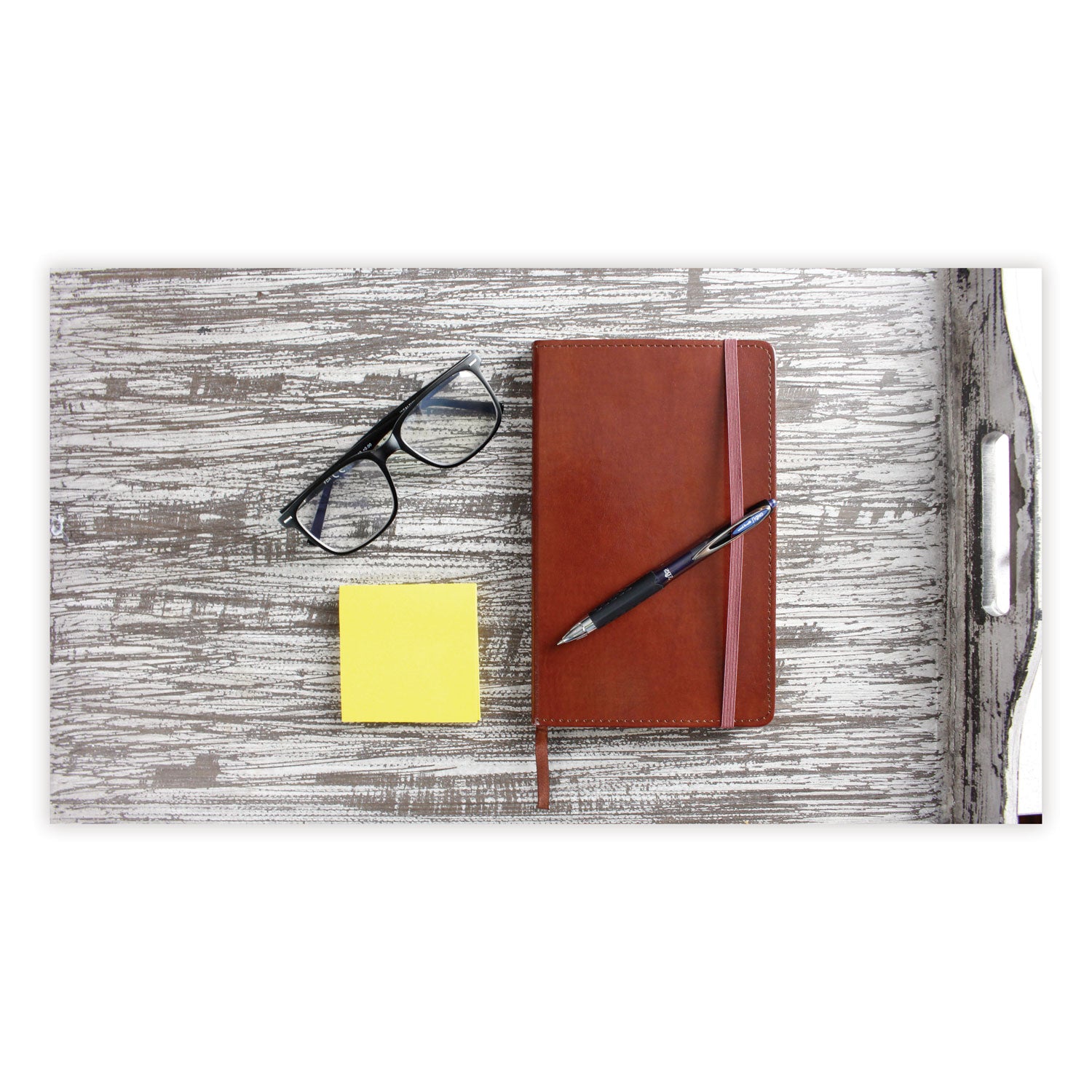 uniball® Signo 207 Gel Pen, Retractable, Medium 0.7 mm, Black Ink, Smoke/Black Barrel, 4/Pack