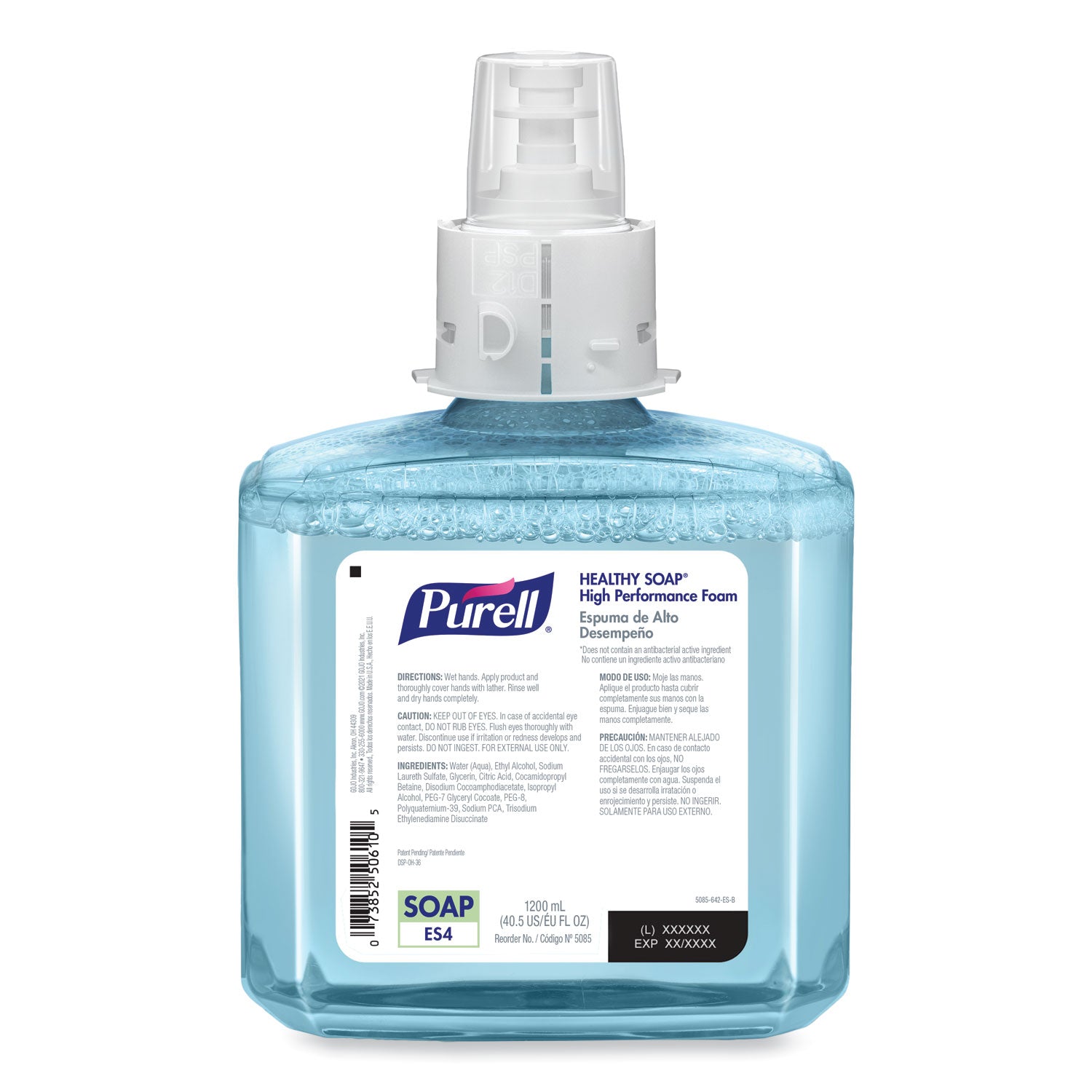 PURELL® CLEAN RELEASE Technology (CRT) HEALTHY SOAP High Performance Foam Refill, For ES4 Dispensers, Fragrance-Free, 1,200 mL, 2/CT