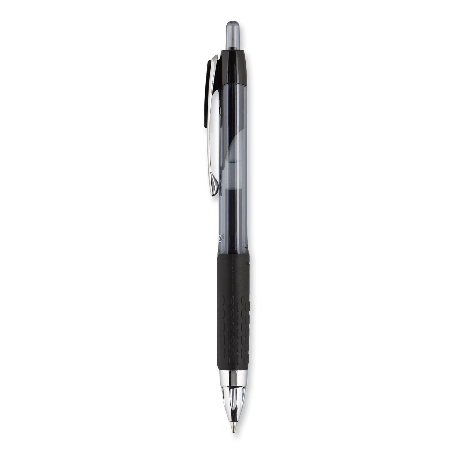 uniball® 207 Ultra Micro Gel Pen, Retractable, Ultra-Micro 0.38 mm, Black Ink, Clear/Black Barrel