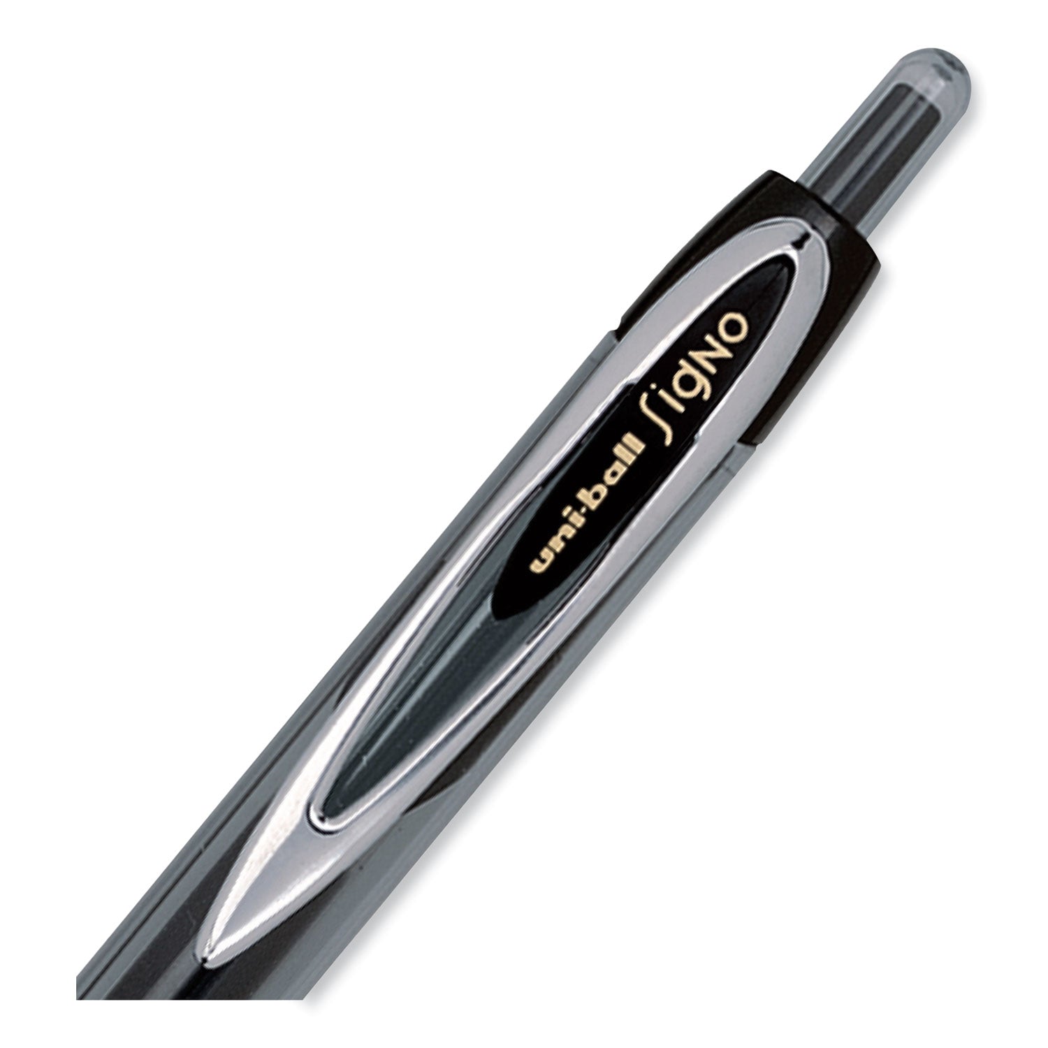 uniball® 207 Ultra Micro Gel Pen, Retractable, Ultra-Micro 0.38 mm, Black Ink, Clear/Black Barrel
