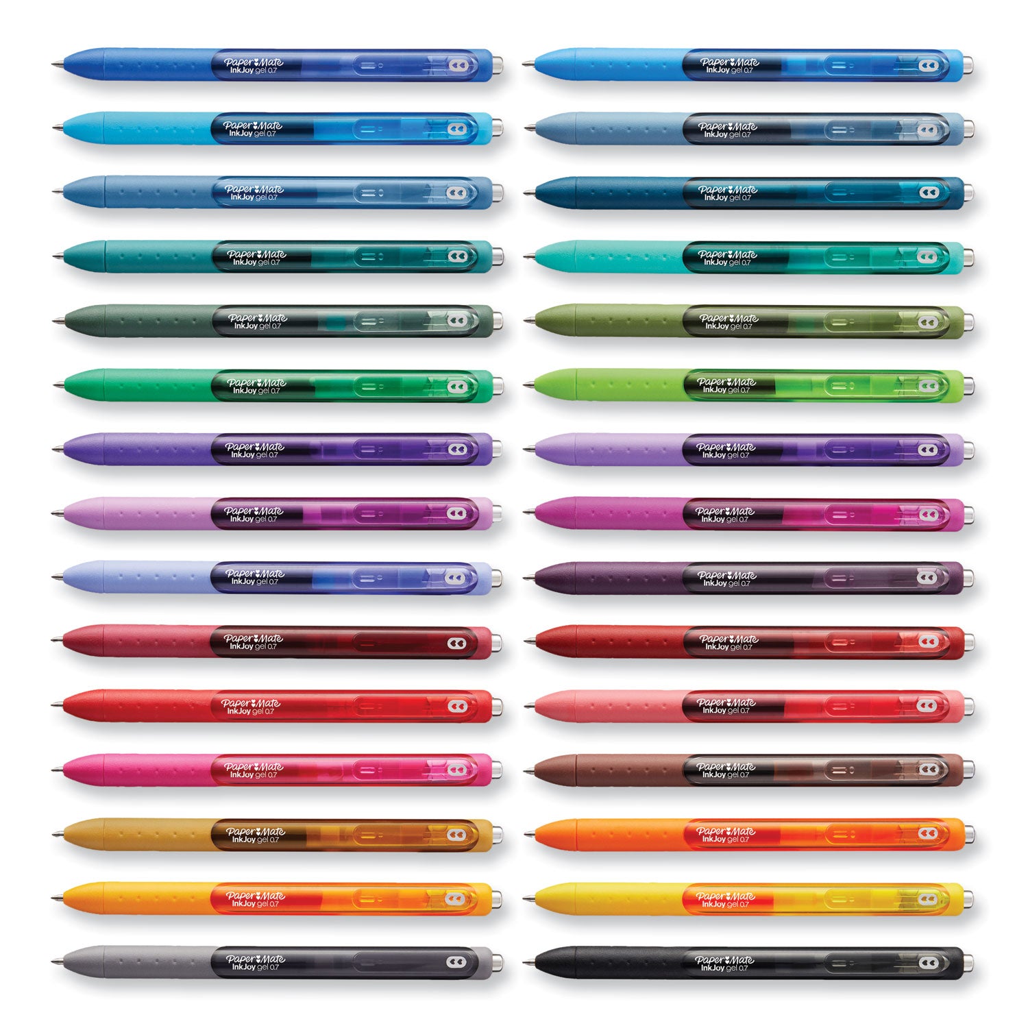 Paper Mate® Inkjoy Gel Pen, Retractable, Medium 0.7 Mm, Assorted Ink And Barrel Colors, 30/pack