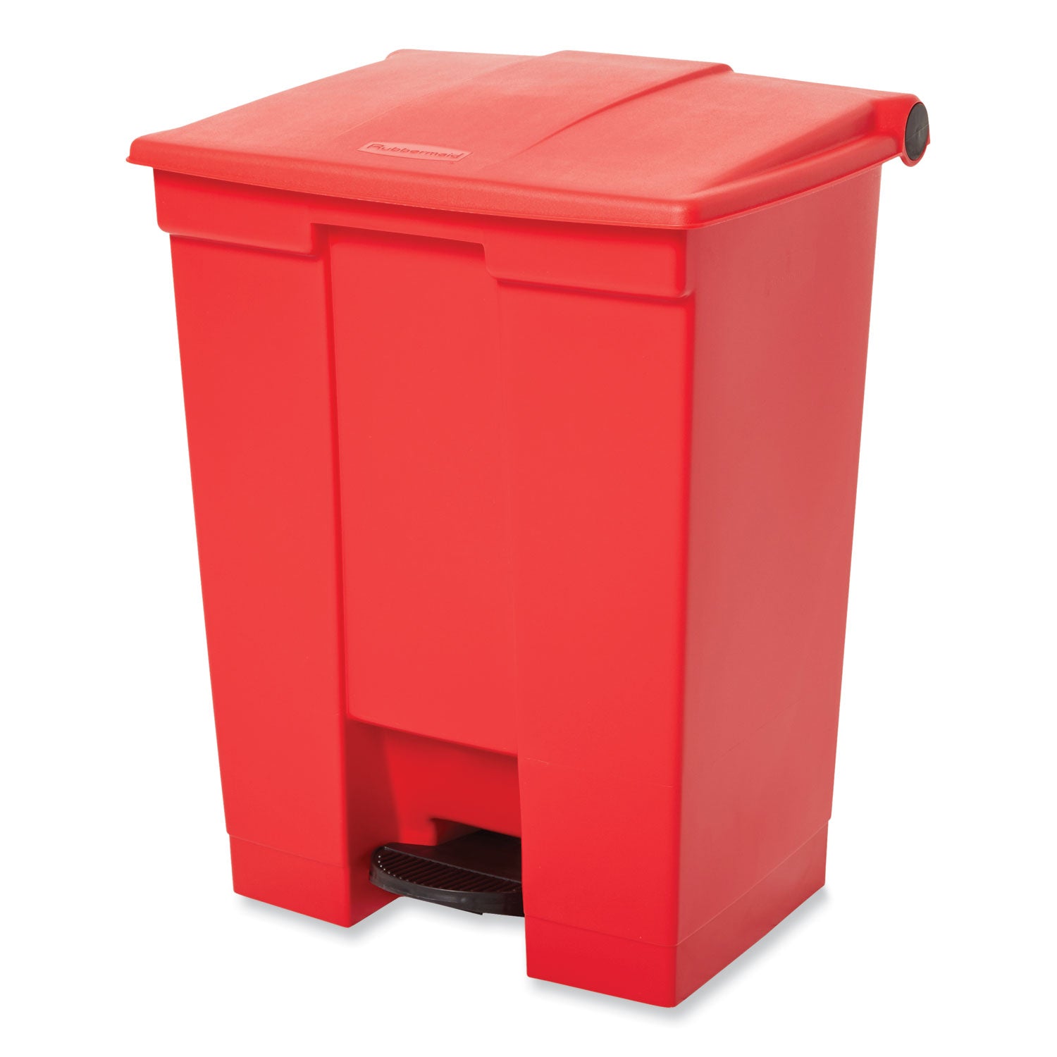 Rubbermaid® Commercial Indoor Utility Step-On Waste Container, 18 gal, Plastic, Red