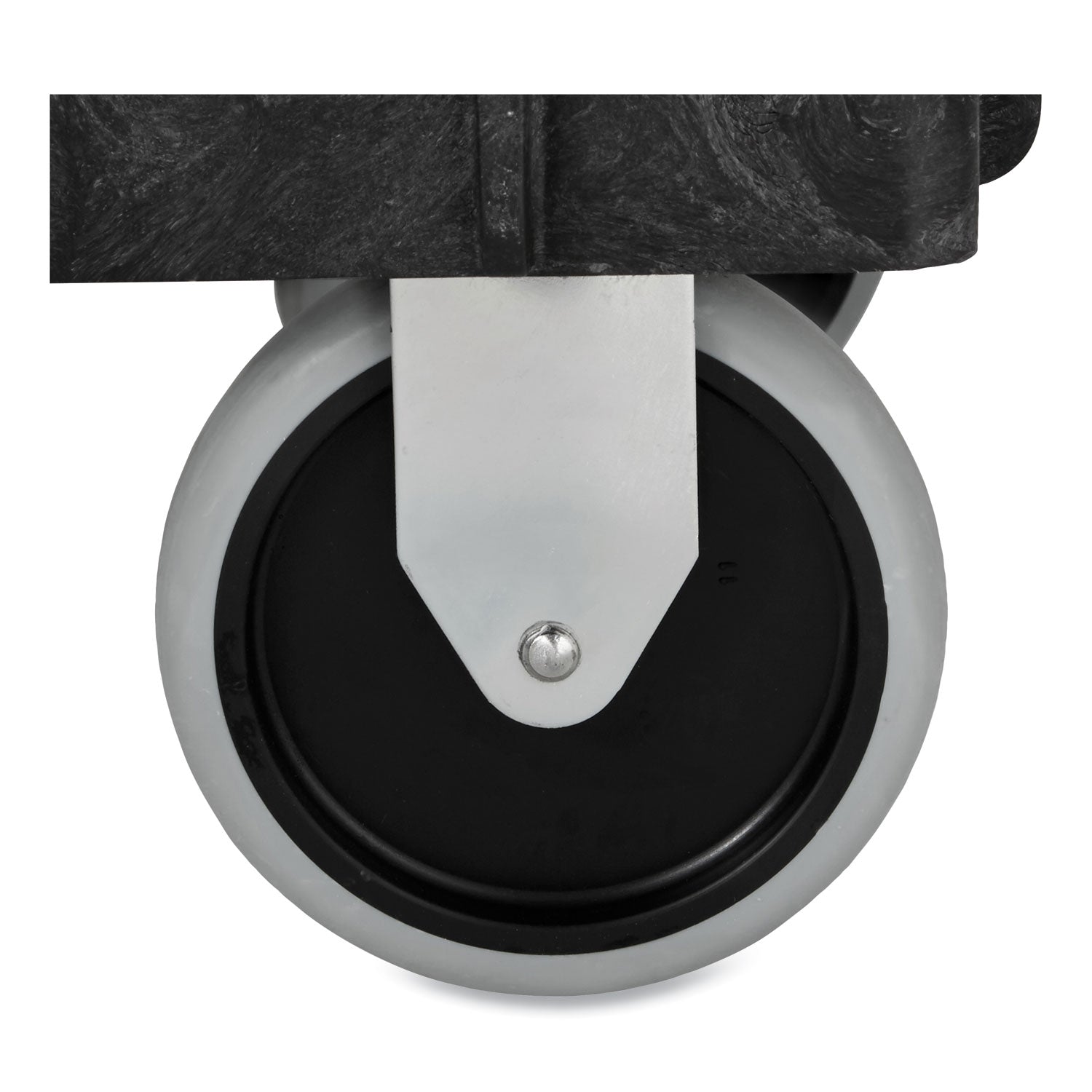 Rubbermaid® Commercial Heavy-Duty Flat-Handle Maintenance/Utility Cart, Plastic, 2 Shelves, 500 lb Capacity, 34.13" x 17.38" x 32.38", Black