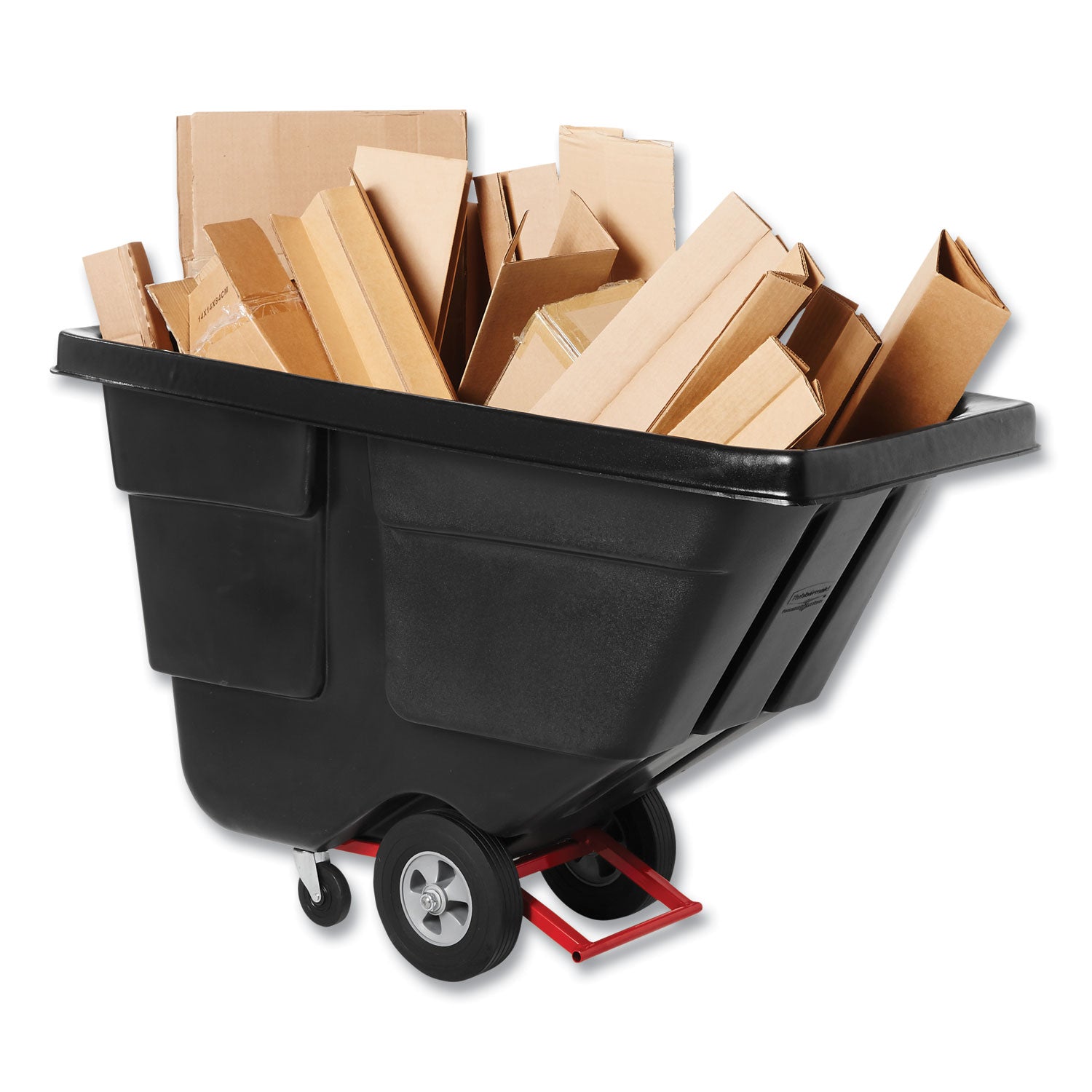 Rubbermaid® Commercial 0.5 cu yd BRUTE Rotomolded Tilt Truck, 450 lb Capacity, Black