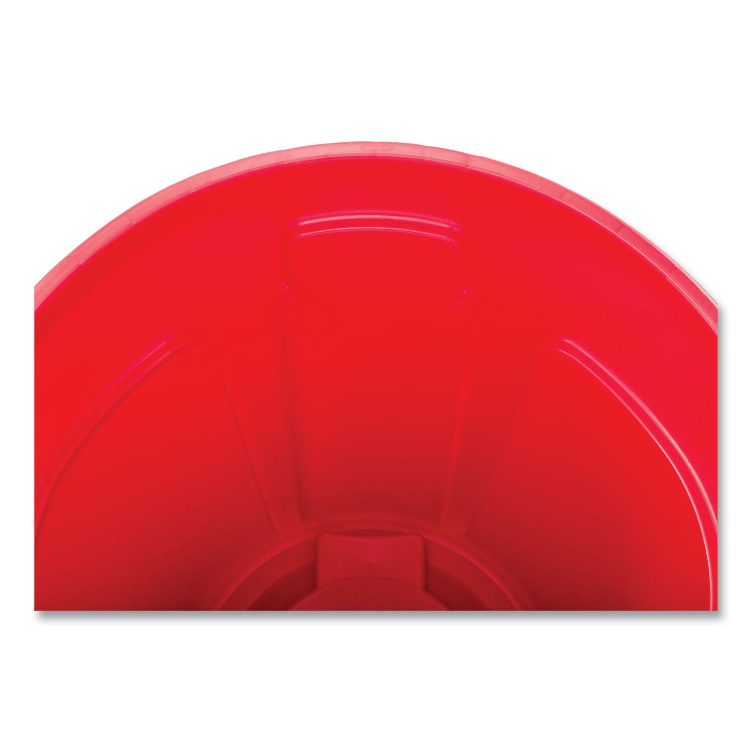Rubbermaid® Commercial Vented Round Brute Container, 32 gal, Plastic, Red