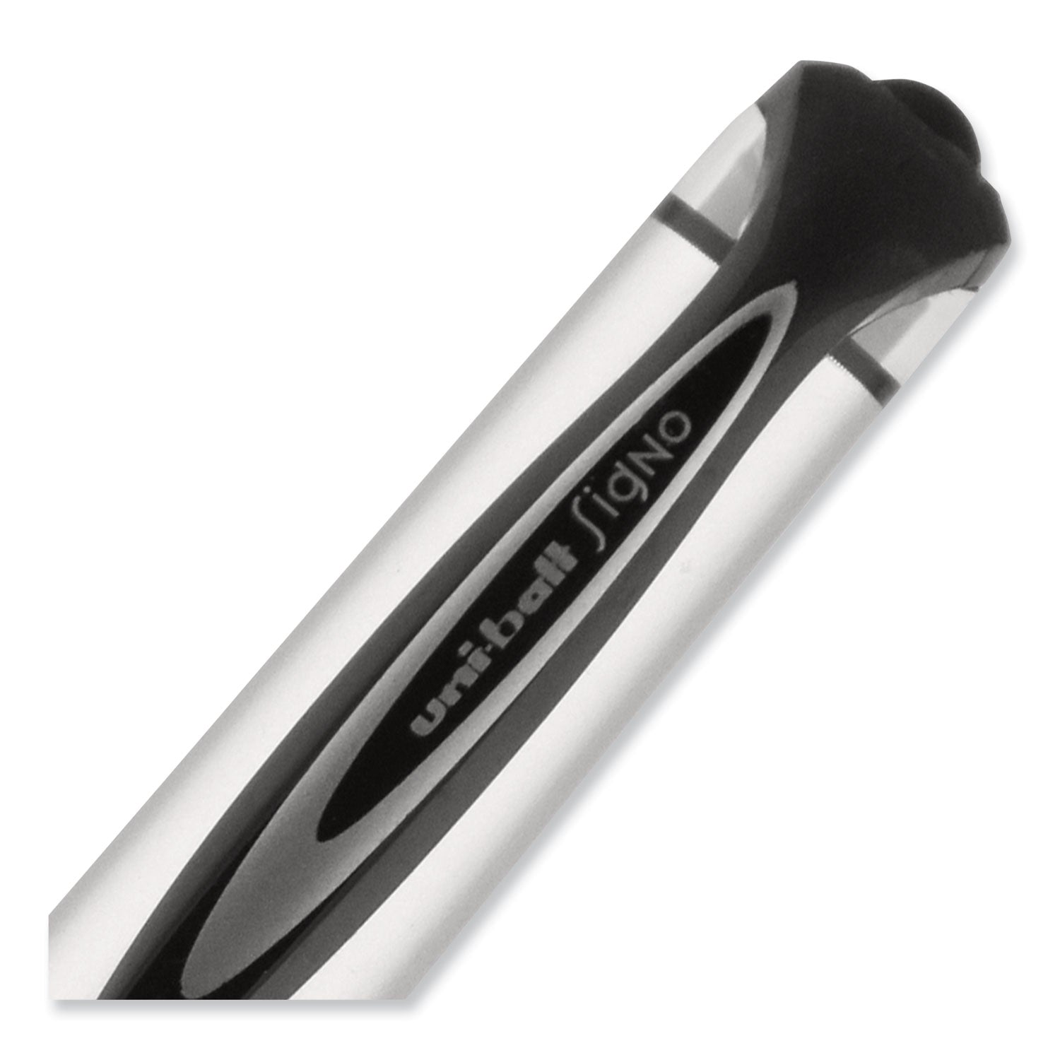 uniball® 207 Impact Gel Pen, Stick, Bold 1 Mm, Black Ink, Silver/black Barrel