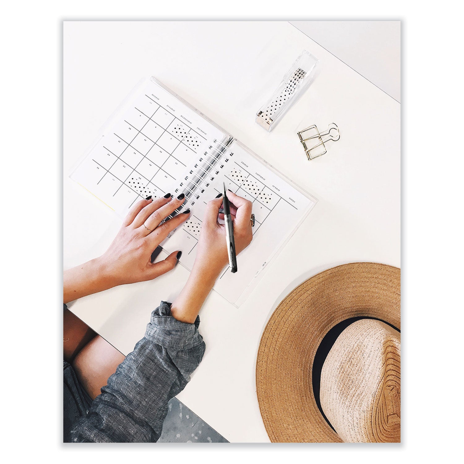 uniball® 207 Impact Gel Pen, Stick, Bold 1 Mm, Black Ink, Silver/black Barrel