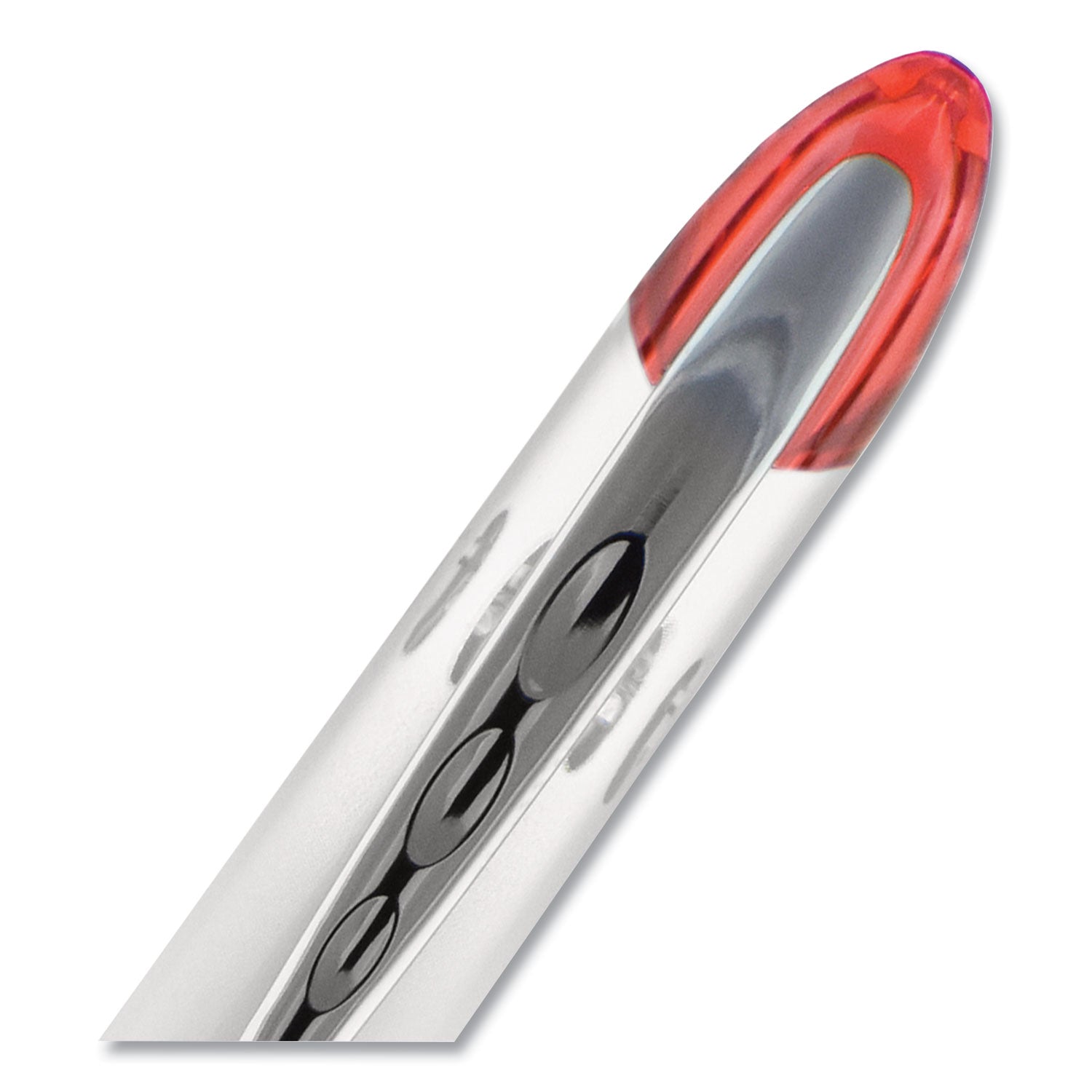 uniball® VISION ELITE Hybrid Gel Pen, Stick, Bold 0.8 mm, Red Ink, White/Red/Clear Barrel
