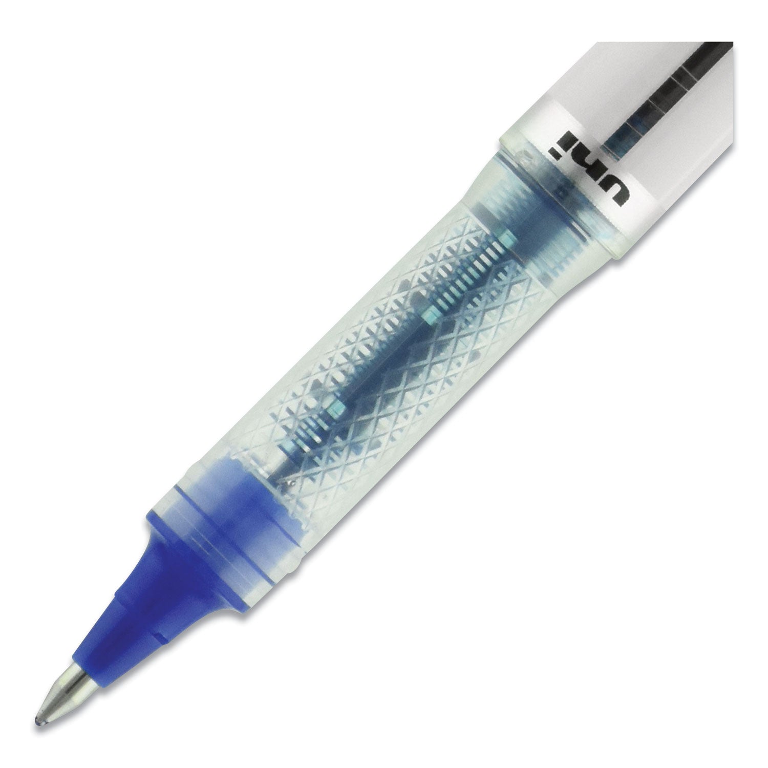 VISION ELITE Hybrid Gel Pen, Stick, Bold 0.8 mm, Blue Ink, White/Blue/Clear Barrel