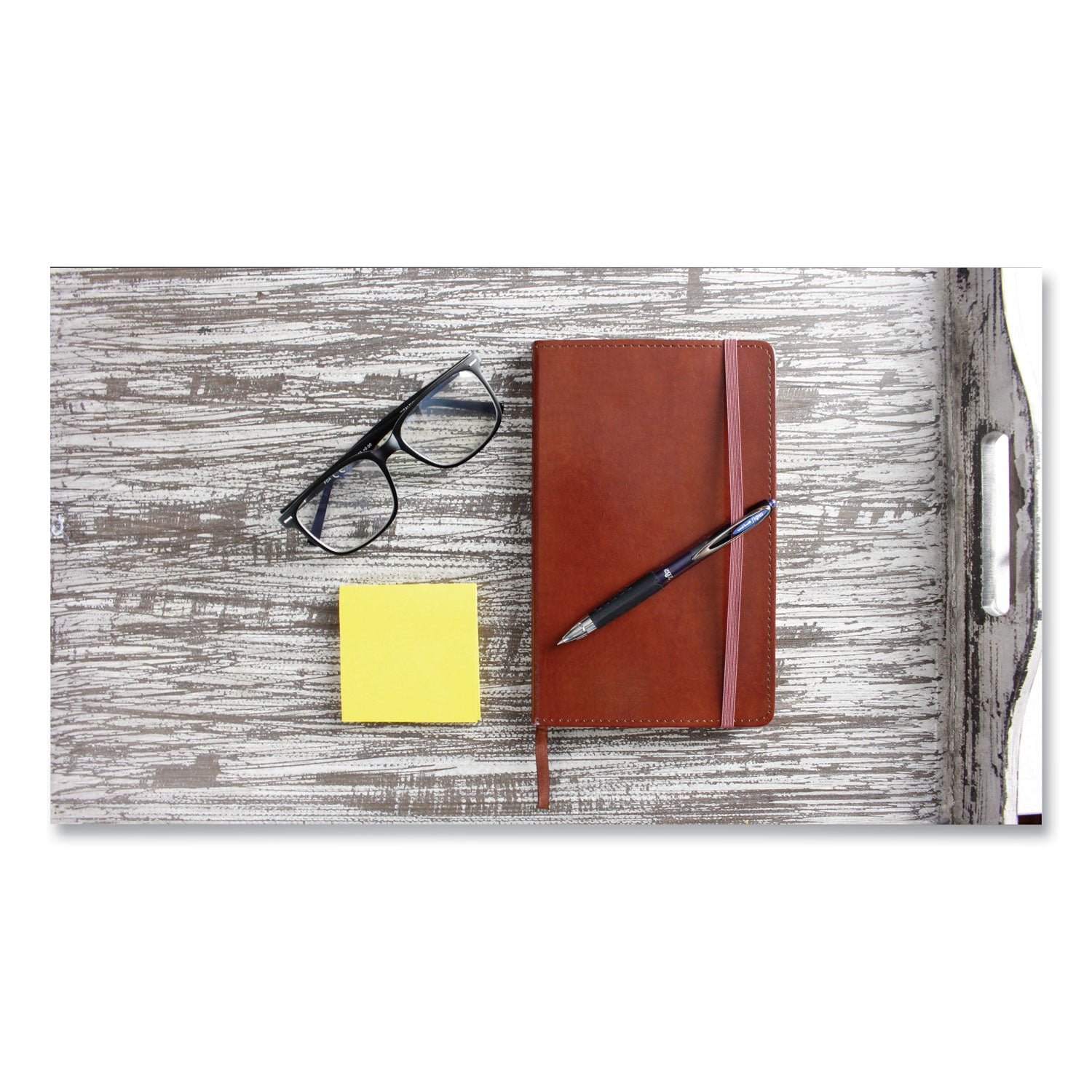 uniball® Signo 207 Gel Pen, Retractable, Fine 0.5 mm, Blue Ink, Smoke/Black/Blue Barrel, Dozen