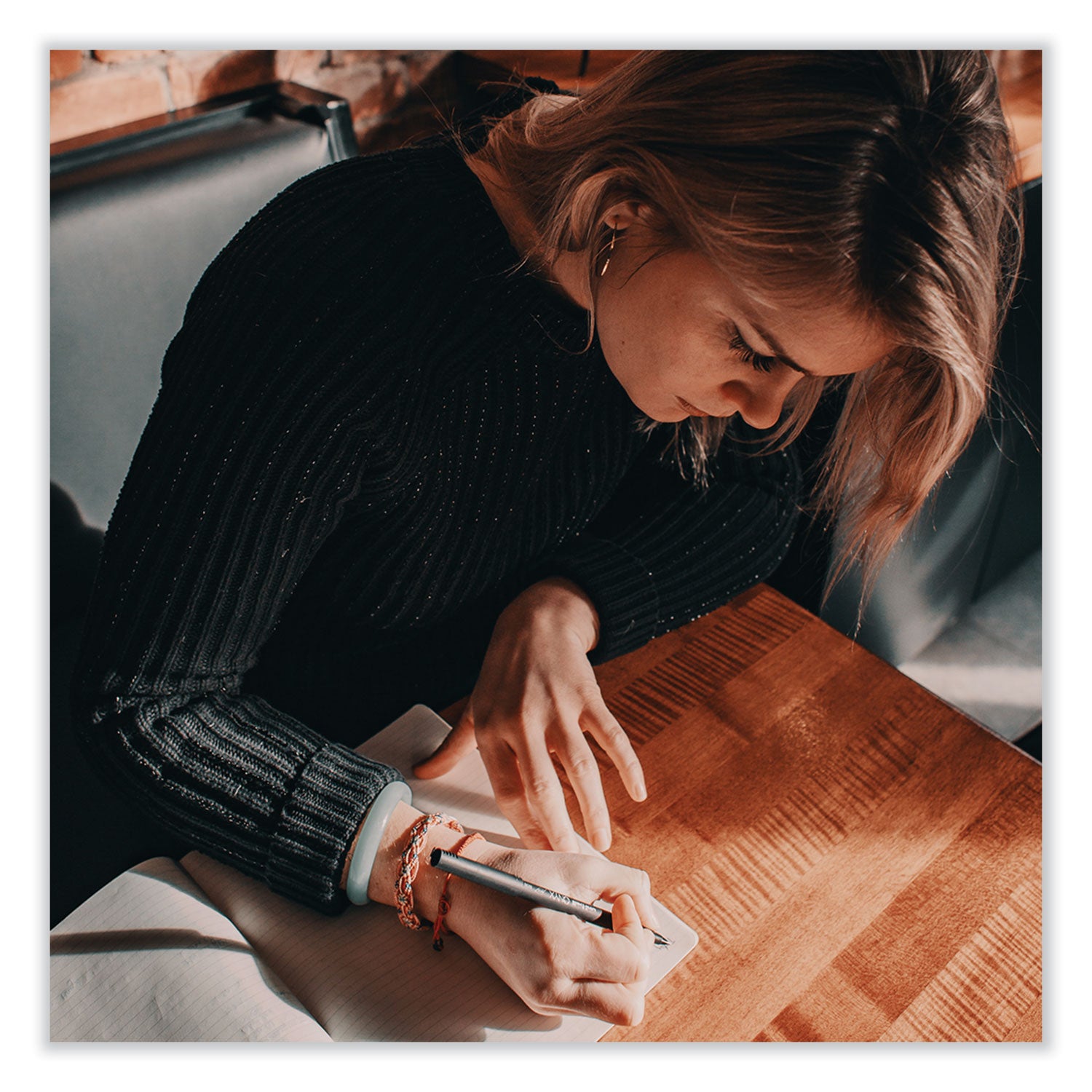 uniball® ONYX Rollerball Pen, Stick, Fine 0.7 mm, Black Ink, Black Barrel, Dozen