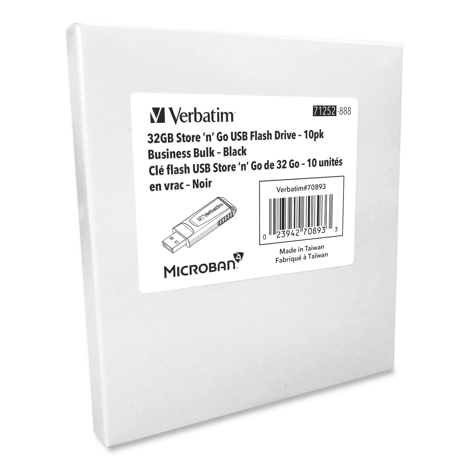 Verbatim® Store 'n' Go USB Flash Drive Business Bulk, 32 GB, Black, 10/Pack