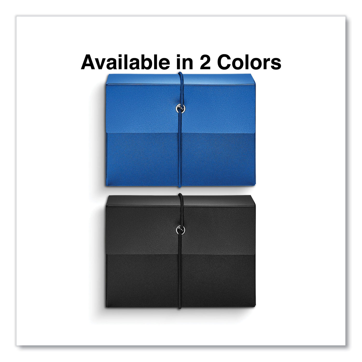 Universal® Poly Index Card Box, Holds 100 3 X 5 Cards, 3 X 1.33 X 5, Plastic, Black/blue, 2/pack