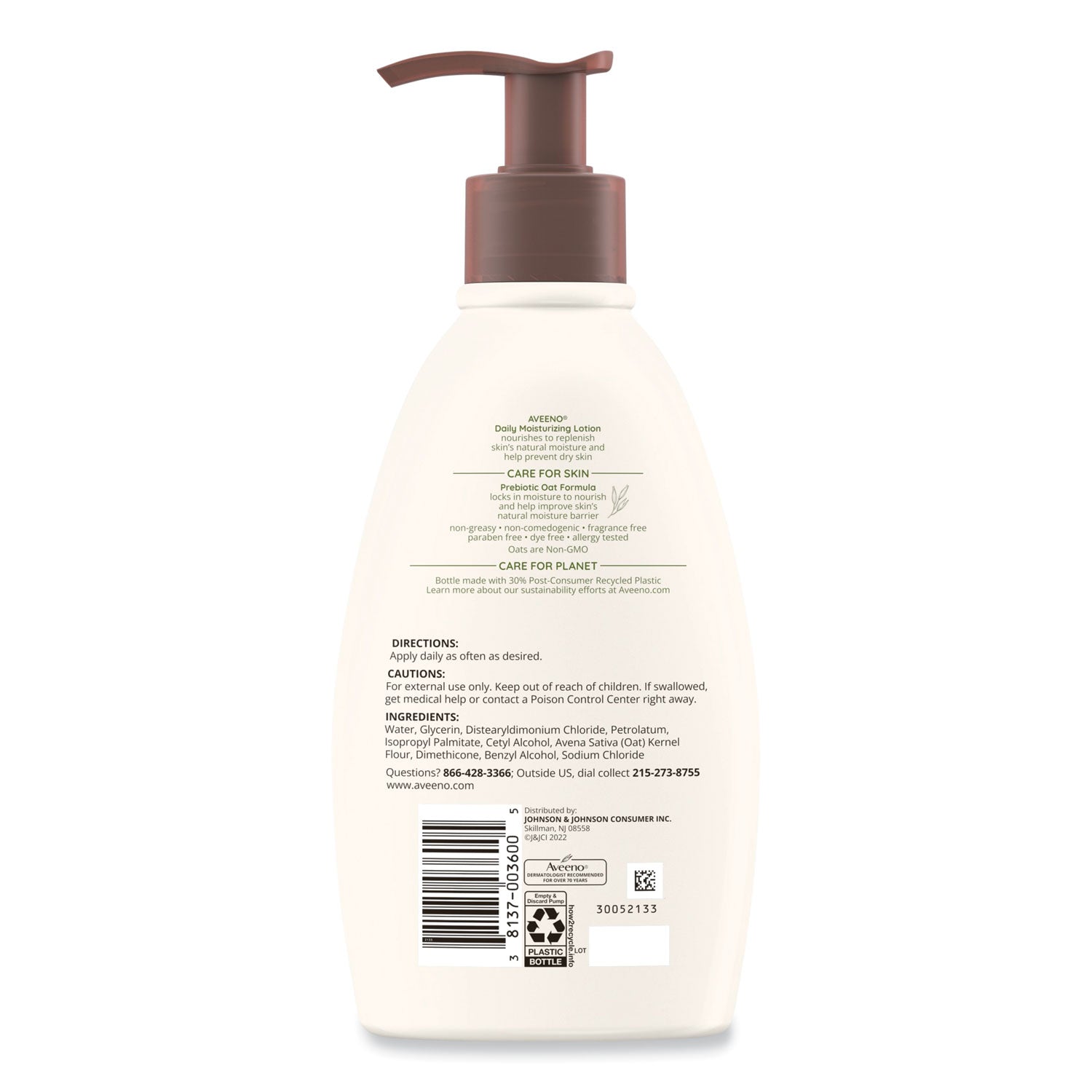 Aveeno® Active Naturals® Daily Moisturizing Lotion, 12 Oz Pump Bottle