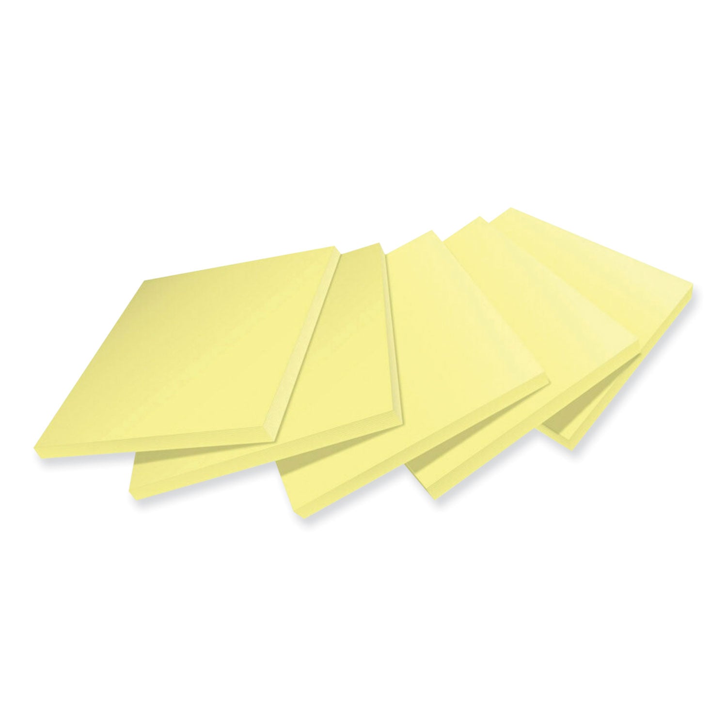 Post-it® Notes Super Sticky 100% Recycled Paper Super Sticky Notes, 3" x 3", Canary Yellow, 70 Sheets/Pad, 5 Pads/Pack
