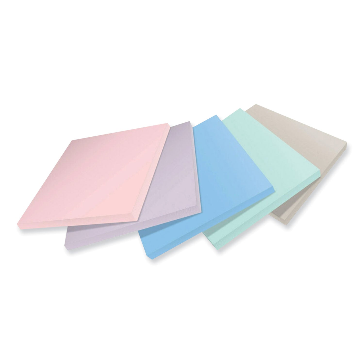 Post-it® Notes Super Sticky 100% Recycled Paper Super Sticky Notes, 3" x 3", Wanderlust Pastels, 70 Sheets/Pad, 5 Pads/Pack