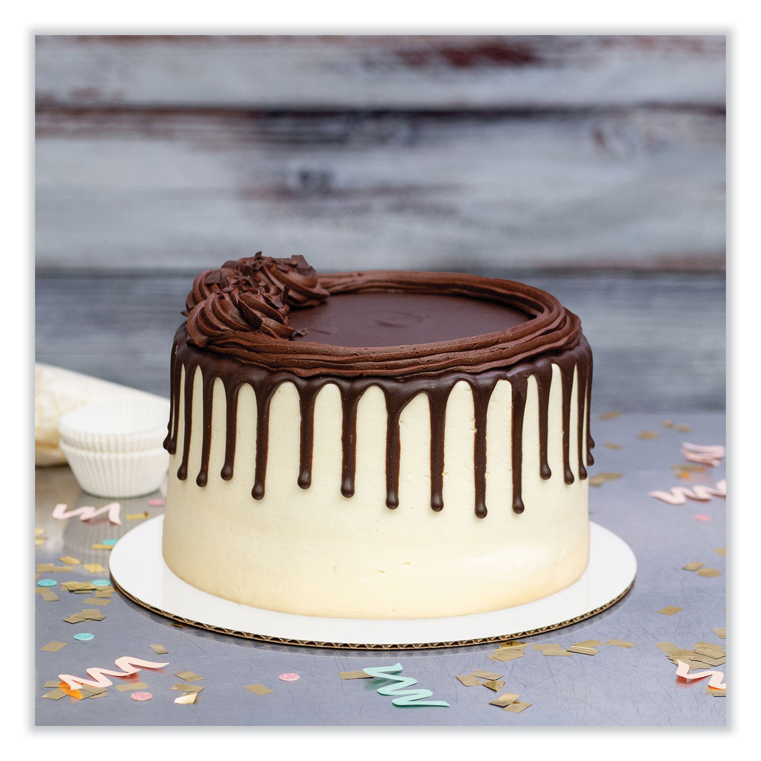 SCT® Bright White Cake Circles, 12" Diameter, White, Paper, 100/Carton