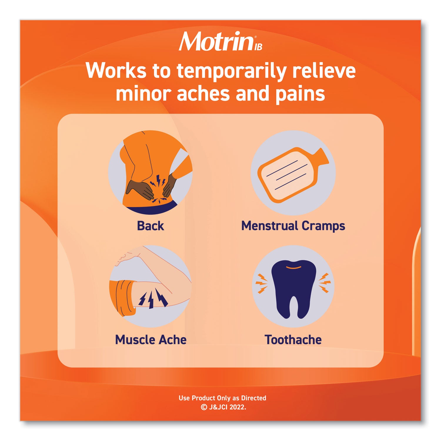 Motrin® IB Ibuprofen Tablets, Two-Pack, 50 Packs/box