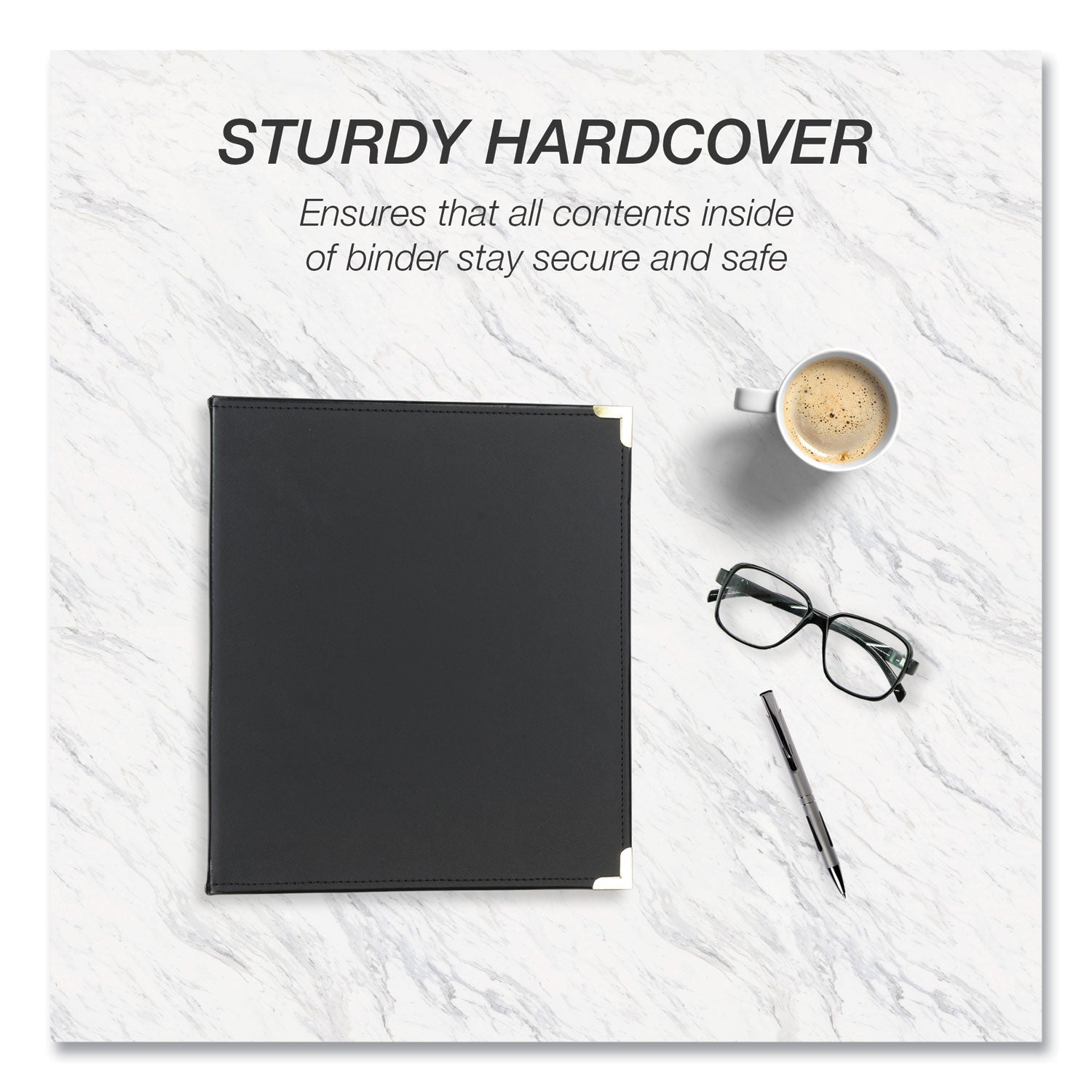 Samsill® Classic Collection Ring Binder, 3 Rings, 1" Capacity, 11 X 8.5, Black