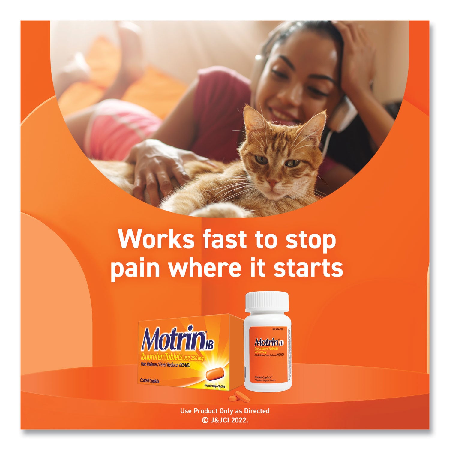 Motrin® IB Ibuprofen Tablets, Two-Pack, 50 Packs/box