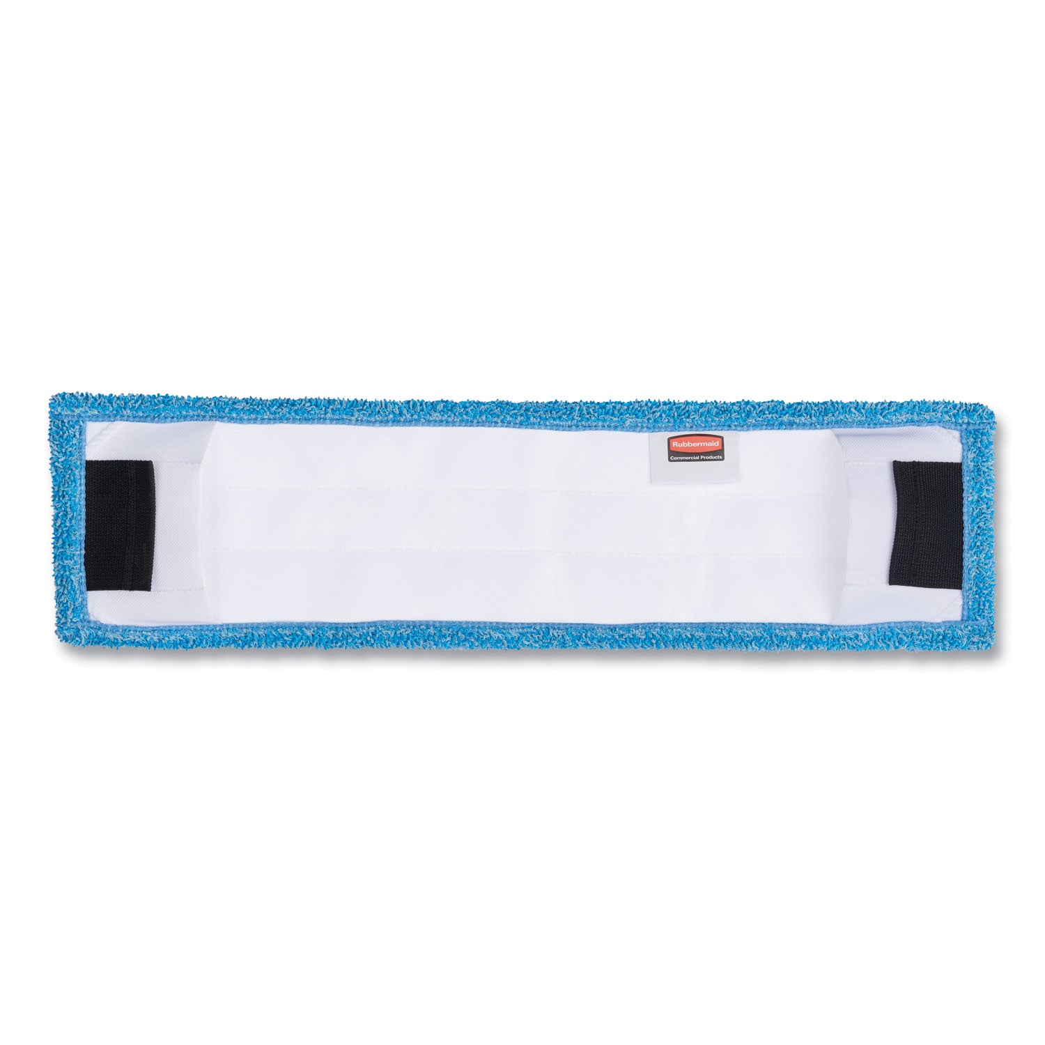 Rubbermaid® Commercial Adaptable Flat Mop Pads, Microfiber, 19.5 X 5.5, Blue