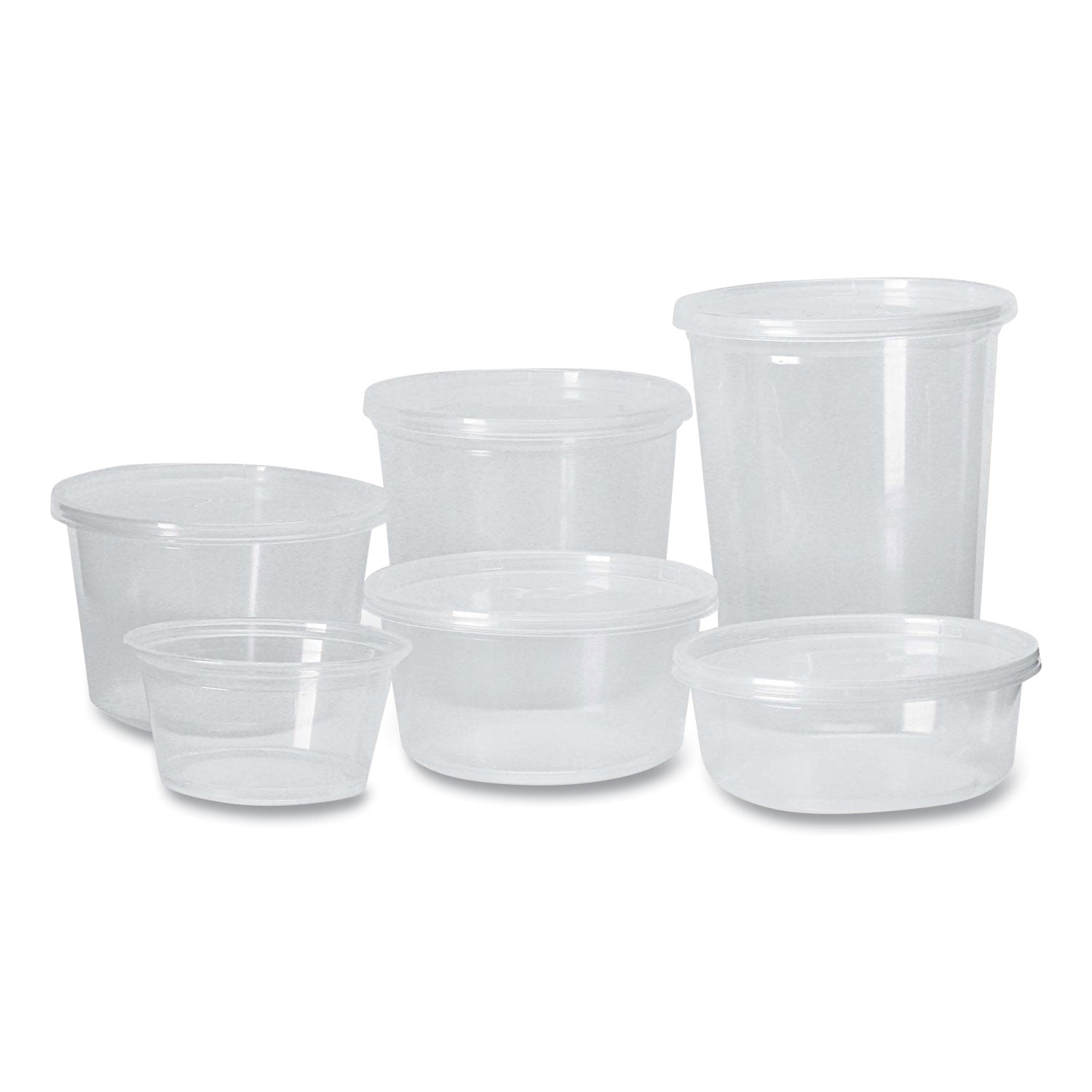 Fabri-Kal® Microwavable Deli Containers, 24 oz, 4.6" Diameter x 4.1" h, Clear, Plastic, 500/Carton