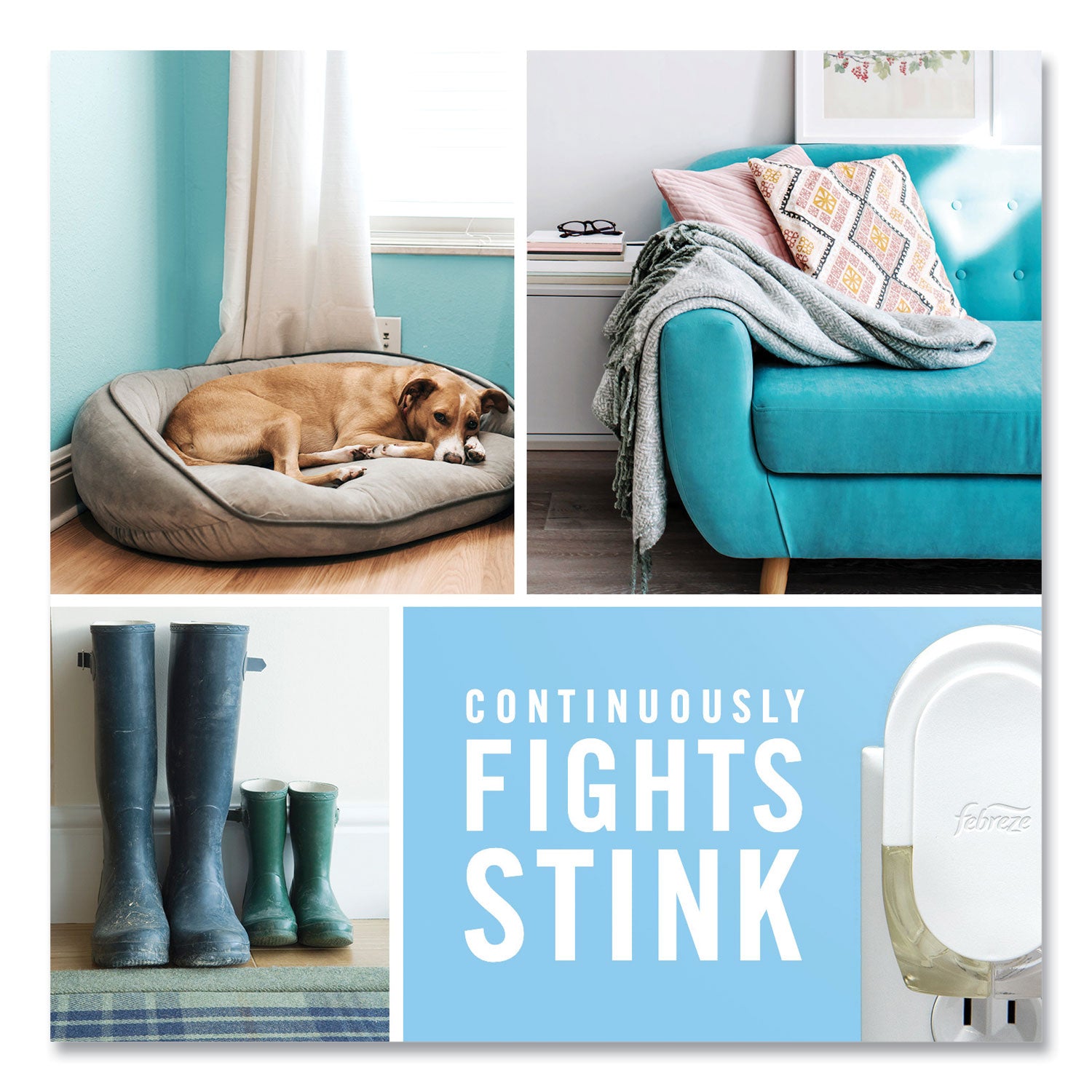 Febreze® Plug Air Freshener Warmer, 2.5" X 3" X 4", Off White