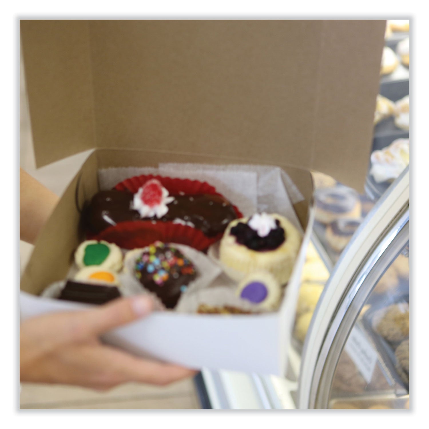 SCT® Bakery Boxes, Standard, 12 X 12 X 4, White, Paper, 100/carton