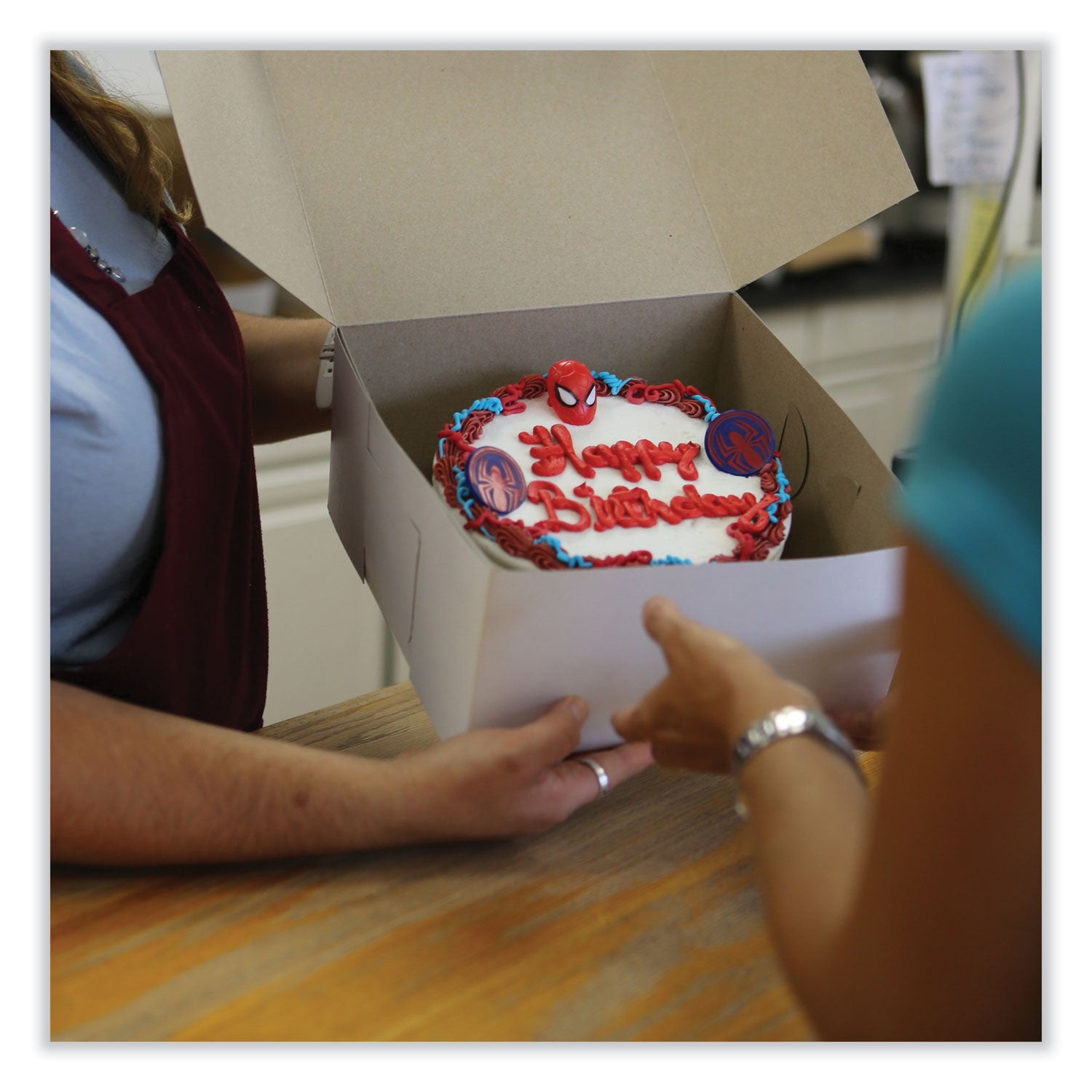 SCT® Bakery Boxes, Standard, 14 X 14 X 6, White, Paper, 50/carton