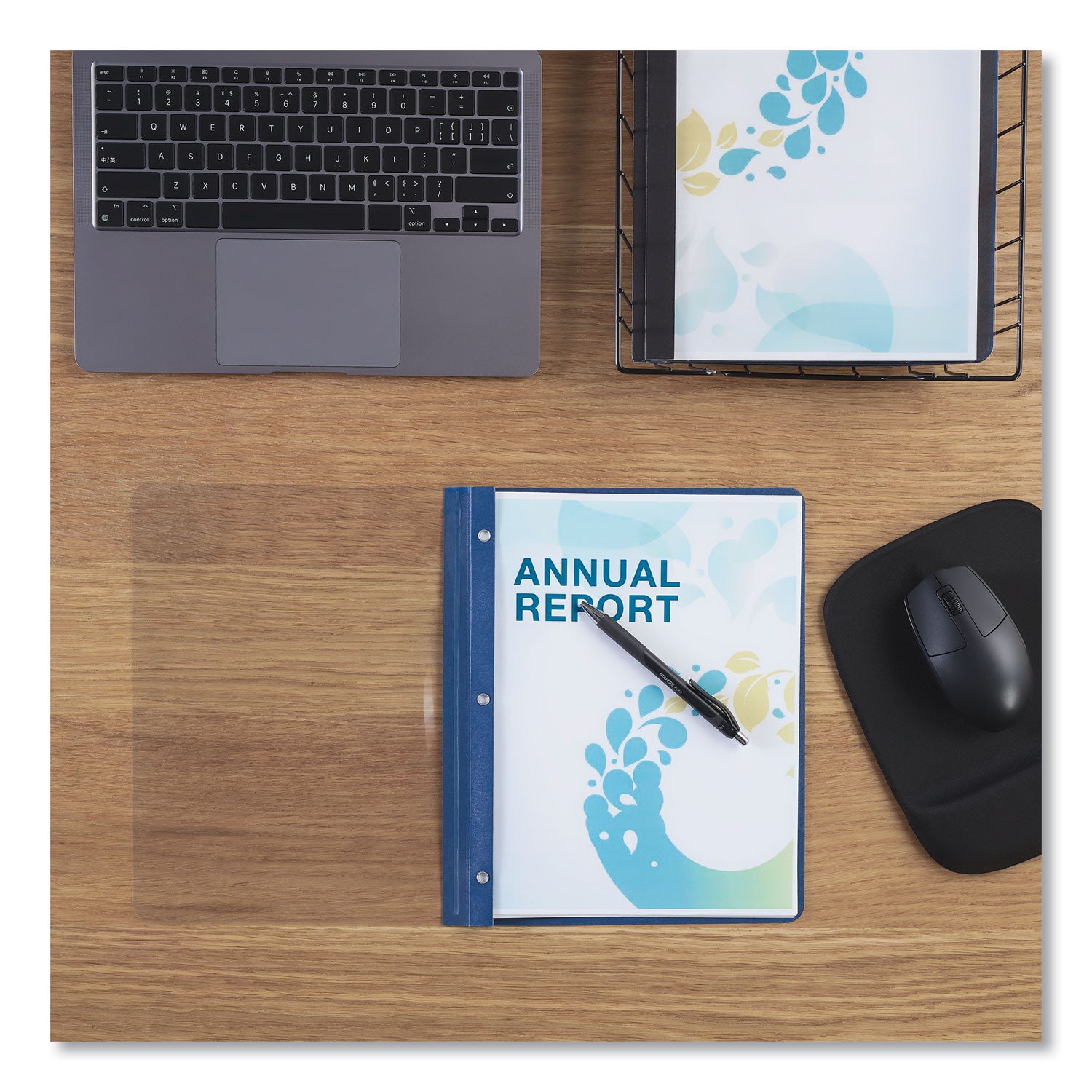 Universal® Clear Front Report Cover With Fasteners, Three-Prong Fastener, 0.5" Capacity, 8.5 X 11, Clear/black, 25/box