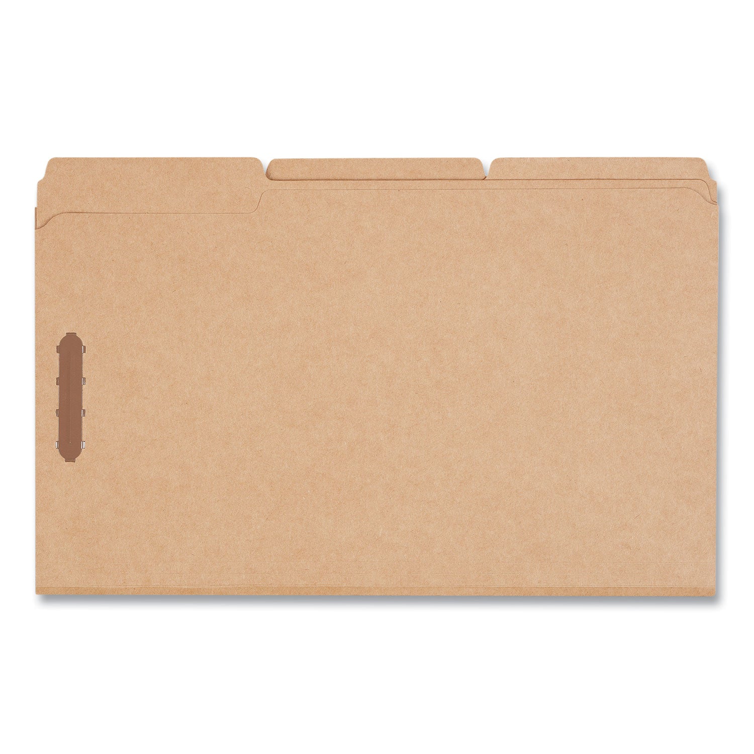 Universal® Reinforced Top Tab Fastener Folders, 0.75" Expansion, 2 Fasteners, Legal Size, Brown Kraft Exterior, 50/Box
