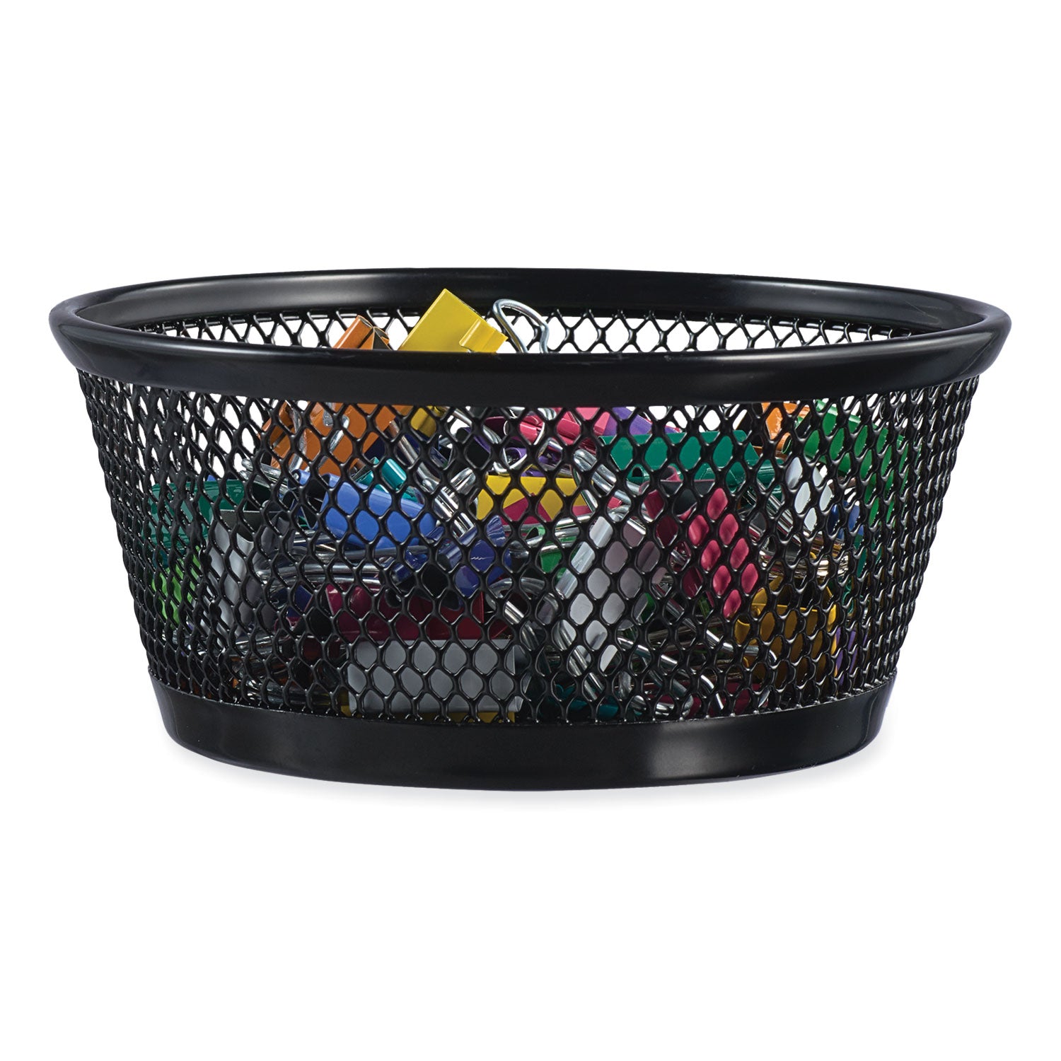 Universal® Jumbo Mesh Storage Dish, 4.38" Diameter x 2"h, Black